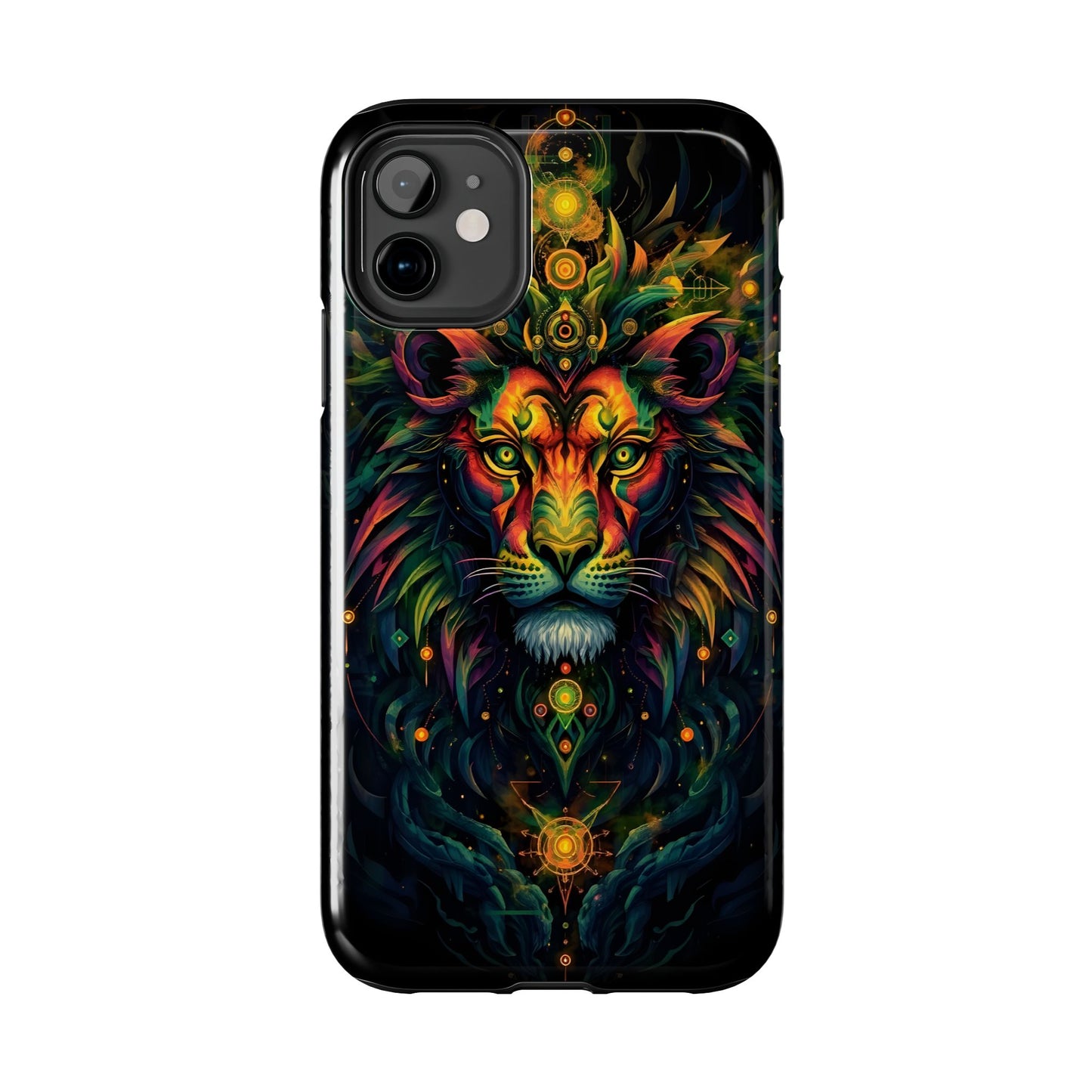 Vibrant Mystical Lion Art Tough Phone Case - Bold Protector for Animal Lovers - for iPhone