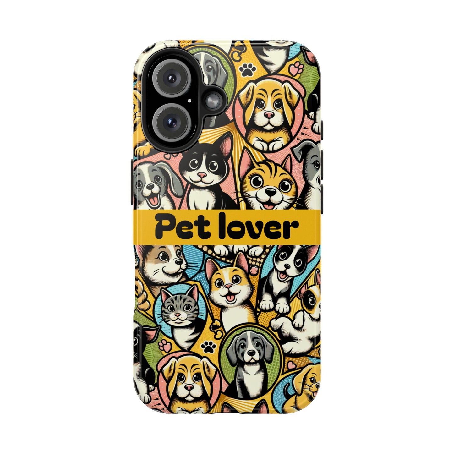 Pet Lover Tough Phone Case - Colorful Animal Design - for iPhone