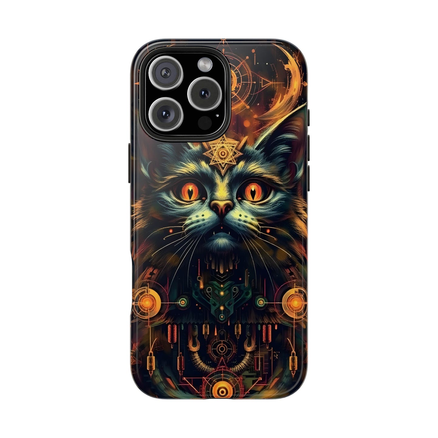 Mystical Cat Queen Tough Phone Case – Unique Protection for Cat Lovers - for iPhone