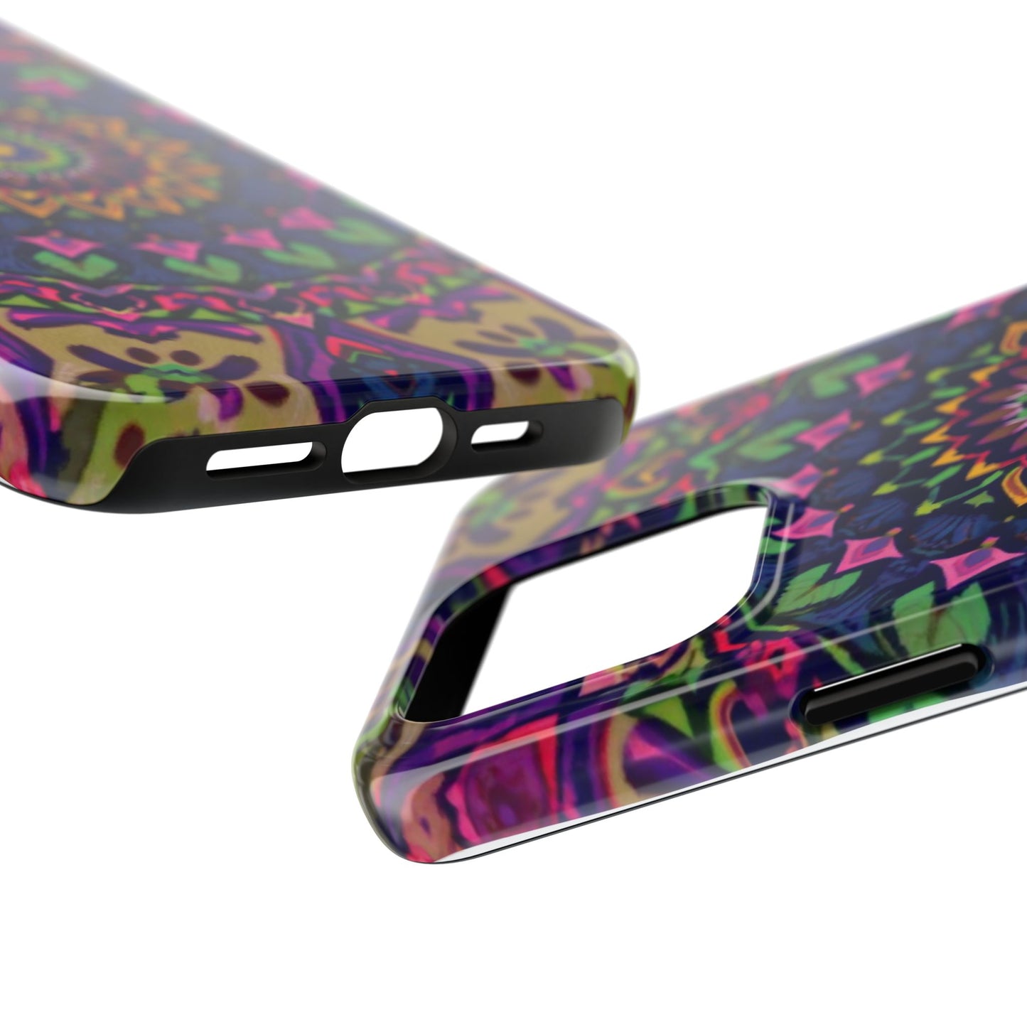 Vibrant Mandala Tough Phone Case - Colorful, Purple Fusion, Durable Protection for Your Device - for iPhone