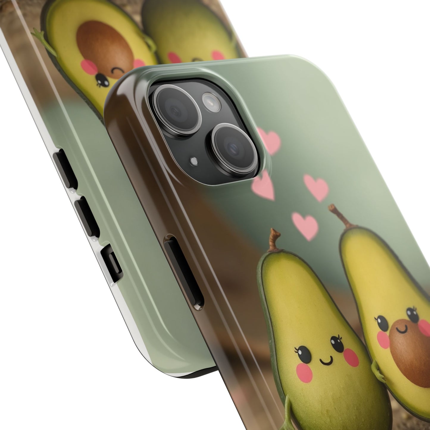 Cute Avocado Phone Case, Funny Tough Case, Quirky Phone Accessory, Gifts for Foodies, Valentine's Day Present