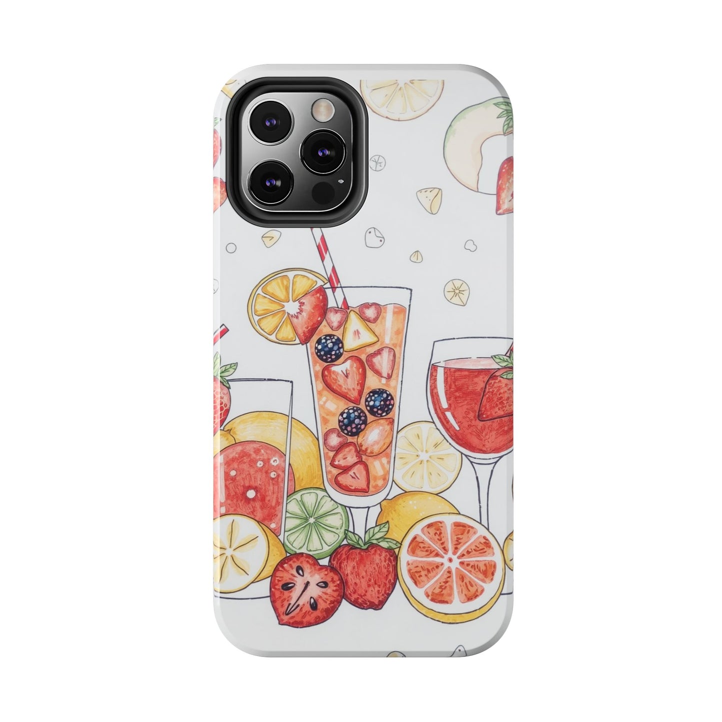 Colorful Fruit Cocktail Tough Phone Case - Perfect for Summer Vibes