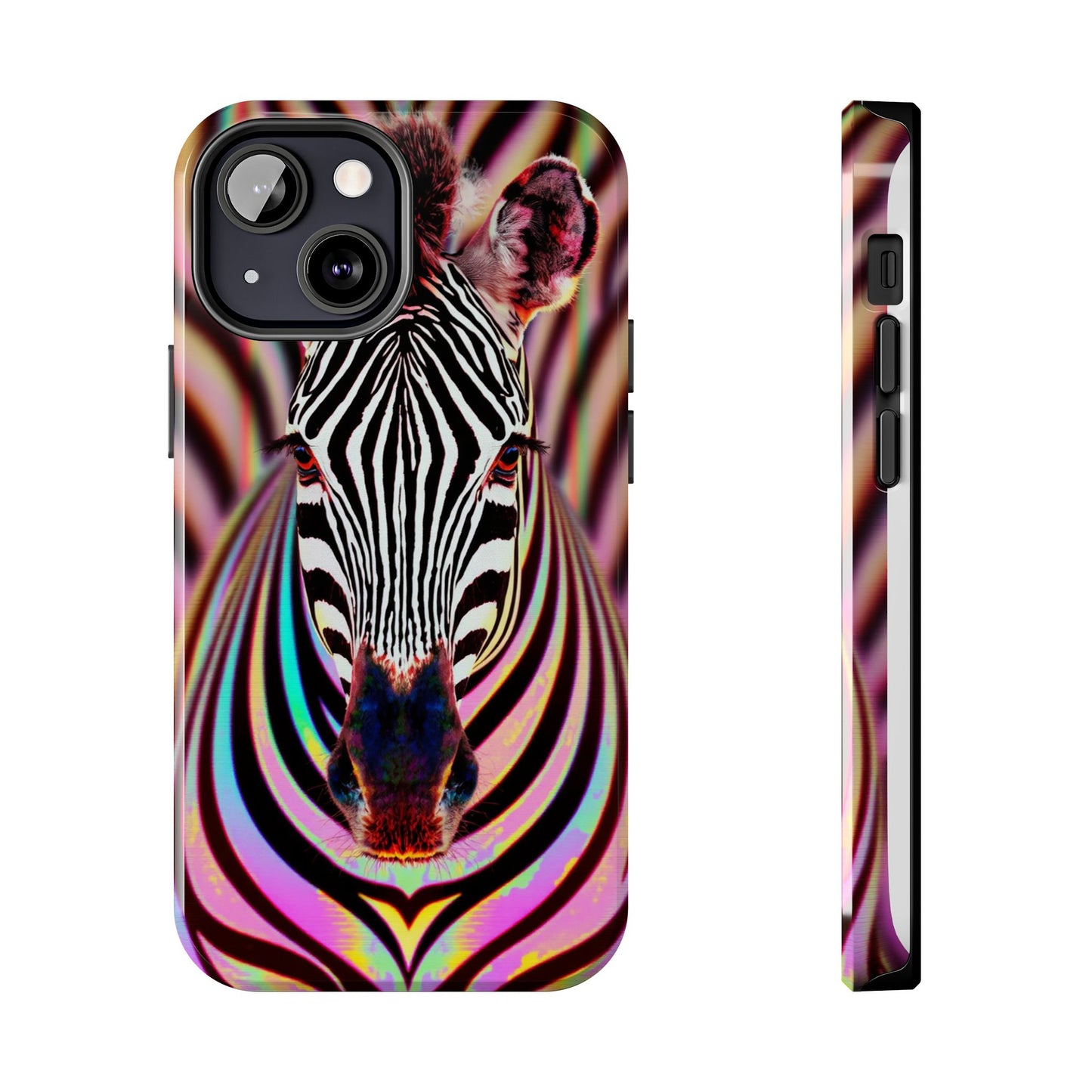 Vibrant Zebra Tough Phone Case - Unique Animal Design for Wild Spirit