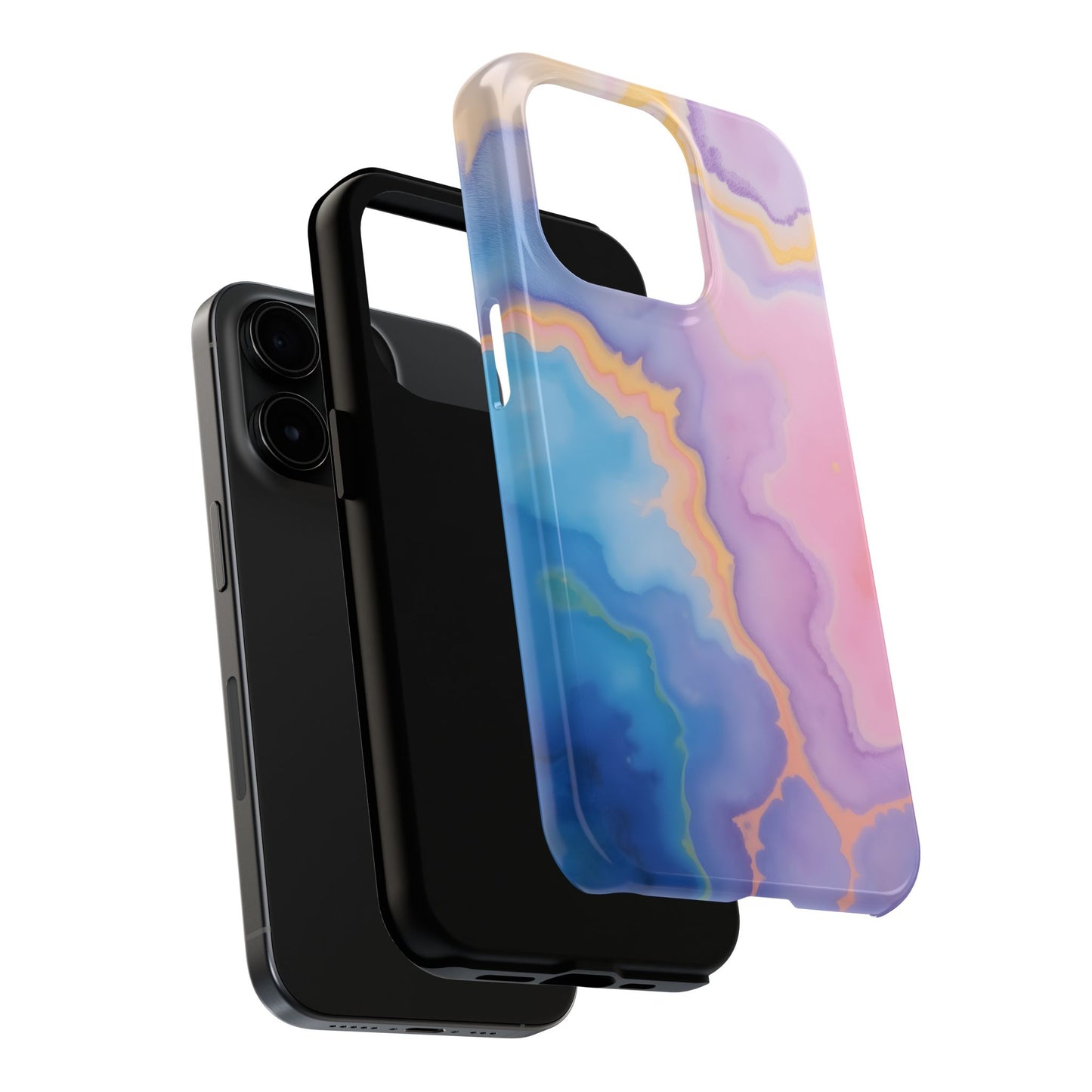 Watercolor Abstract Colors Tough Phone Case - Protective Cover for iPhone