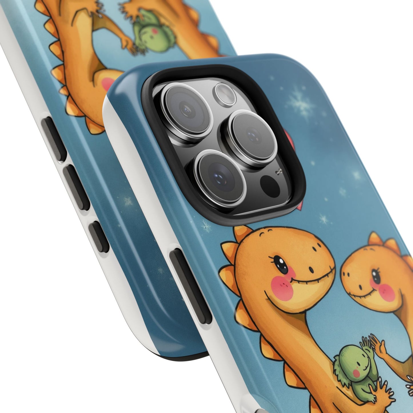 Dino Love Tough Phone Case - Cute & Durable Design for Kids & Parents