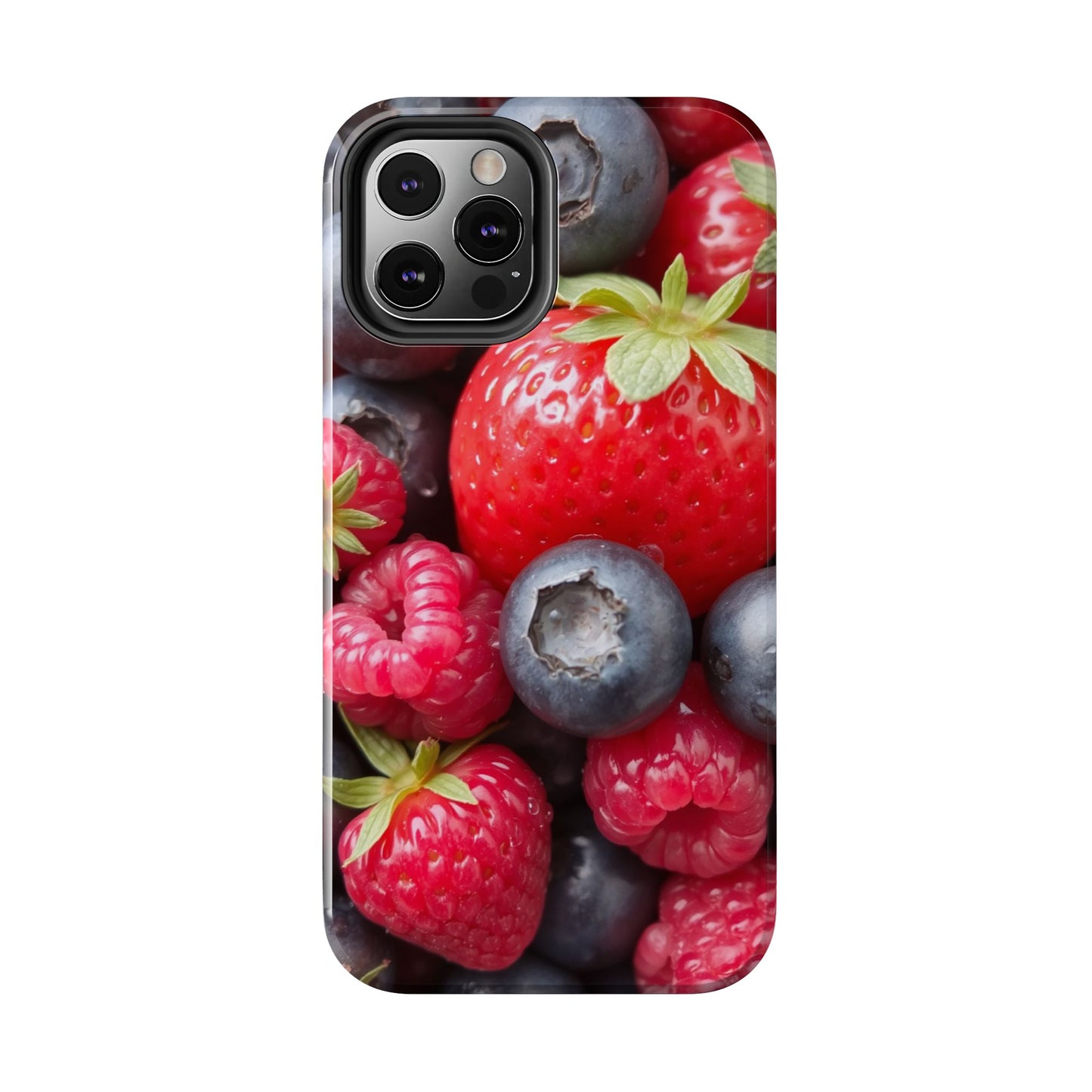 Fruit-Themed Tough Phone Case - Berry Burst Design