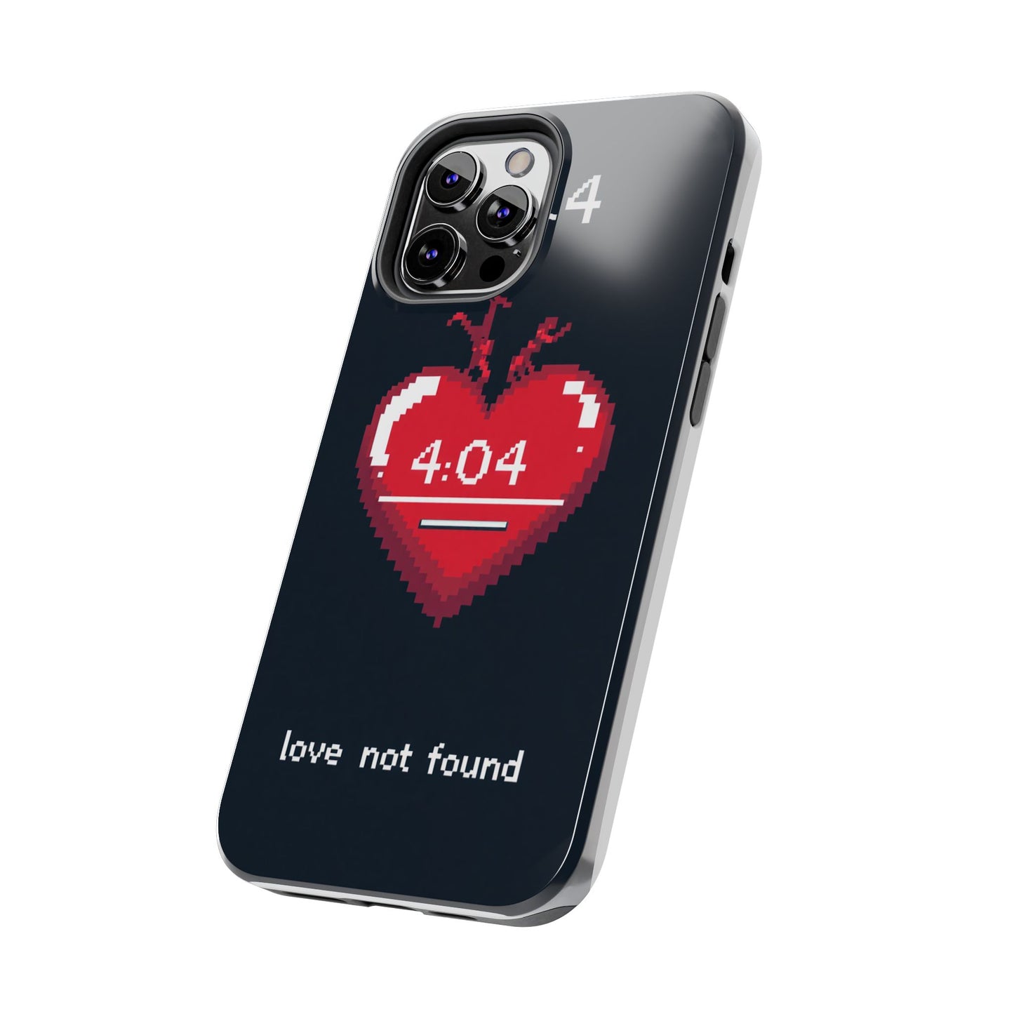 Vintage Pixel Heart Tough Phone Case - "404 Love Not Found" Design