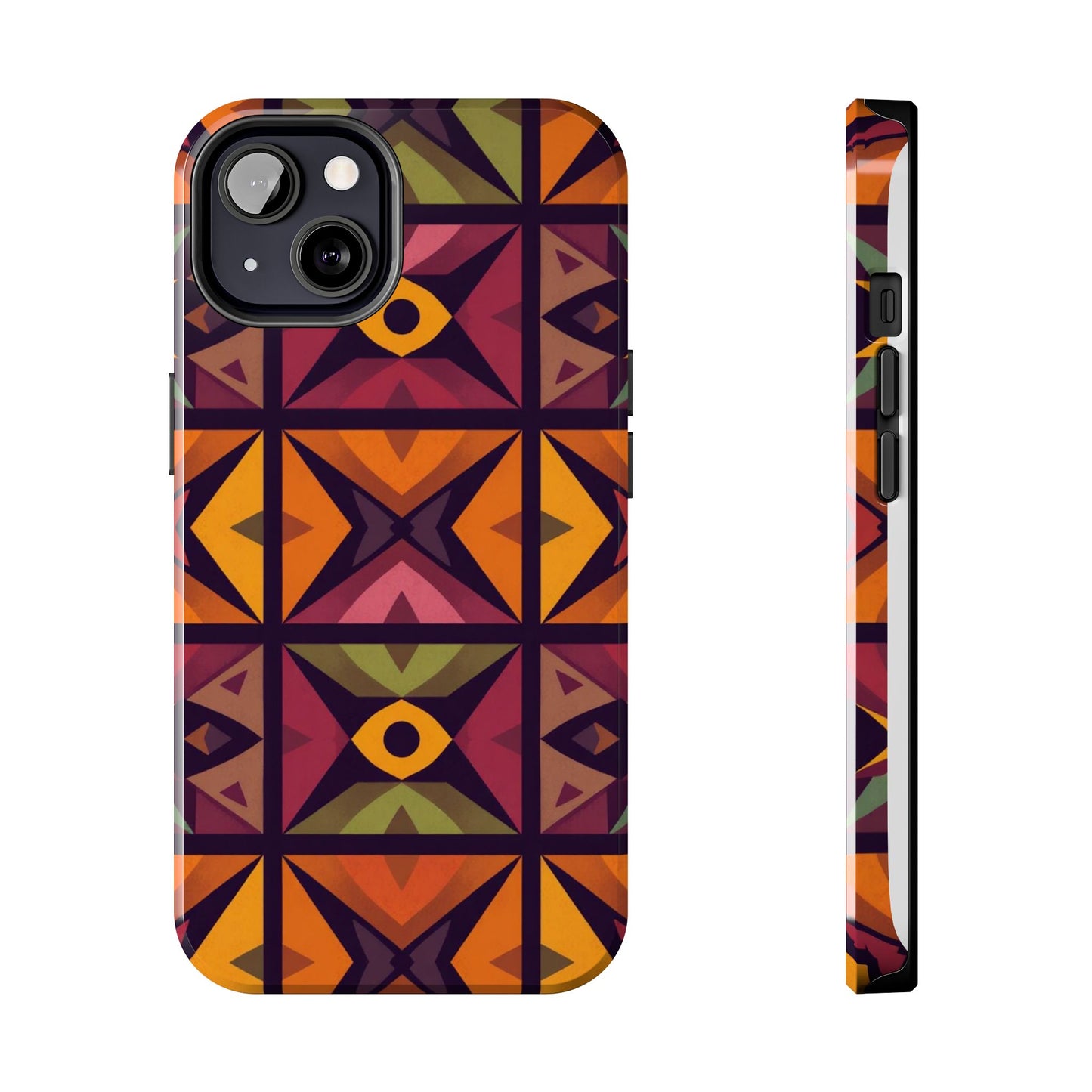 Vibrant Tribal Geometric Tough Phone Case - Colorful Protection for Your iPhone