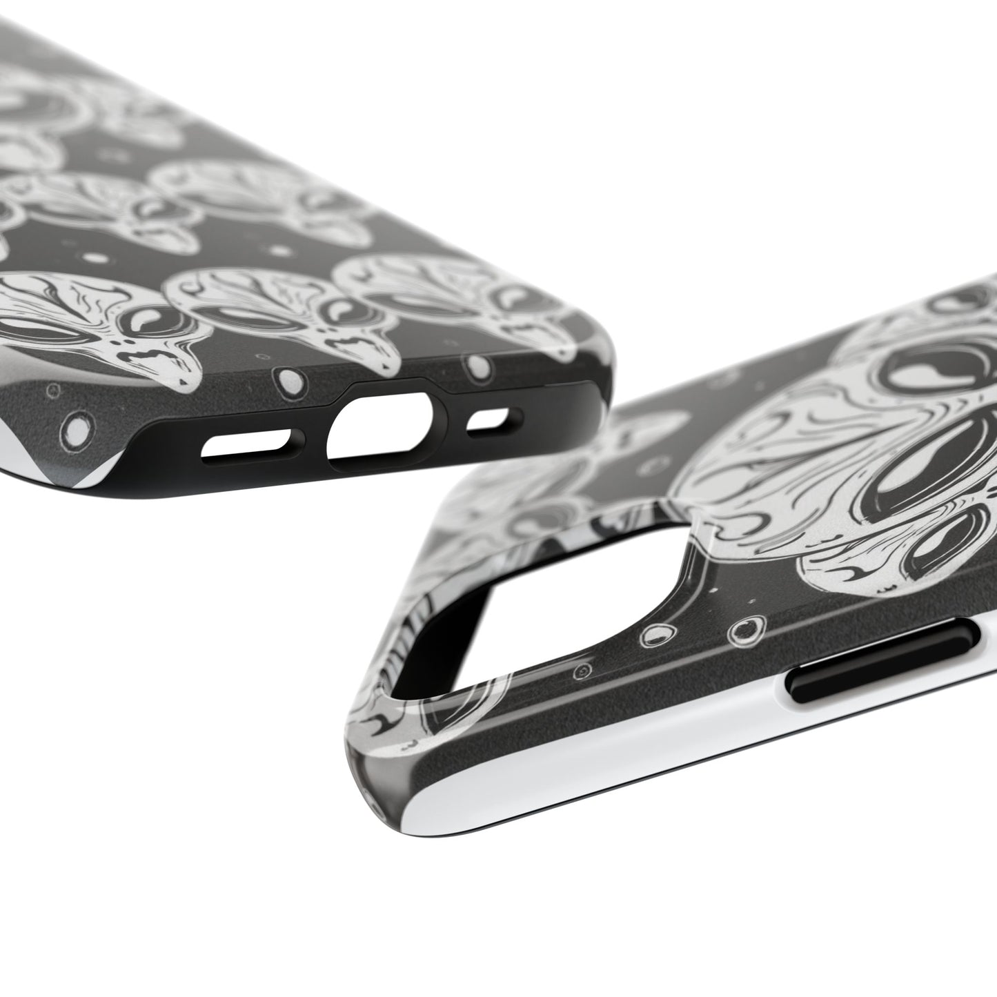 Alien Pattern Tough Phone Case - Durable Protection with Out-of-This-World Design
