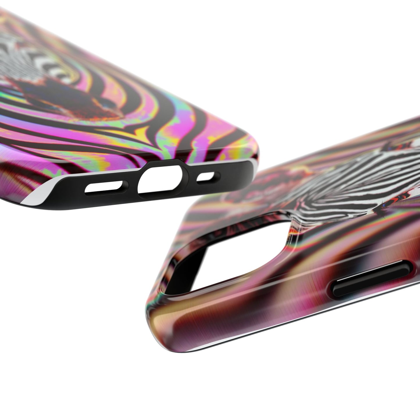 Vibrant Zebra Tough Phone Case - Unique Animal Design for Wild Spirit