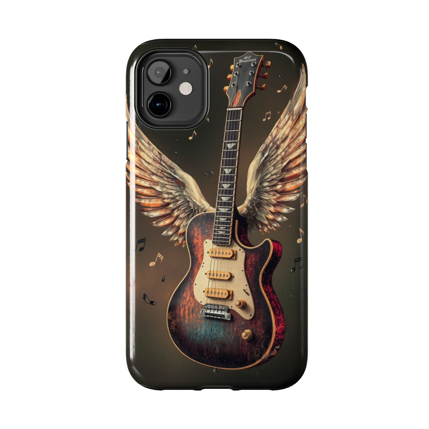Inspirational Guitar Wing Phone Case - Tough Protection for Music Lovers