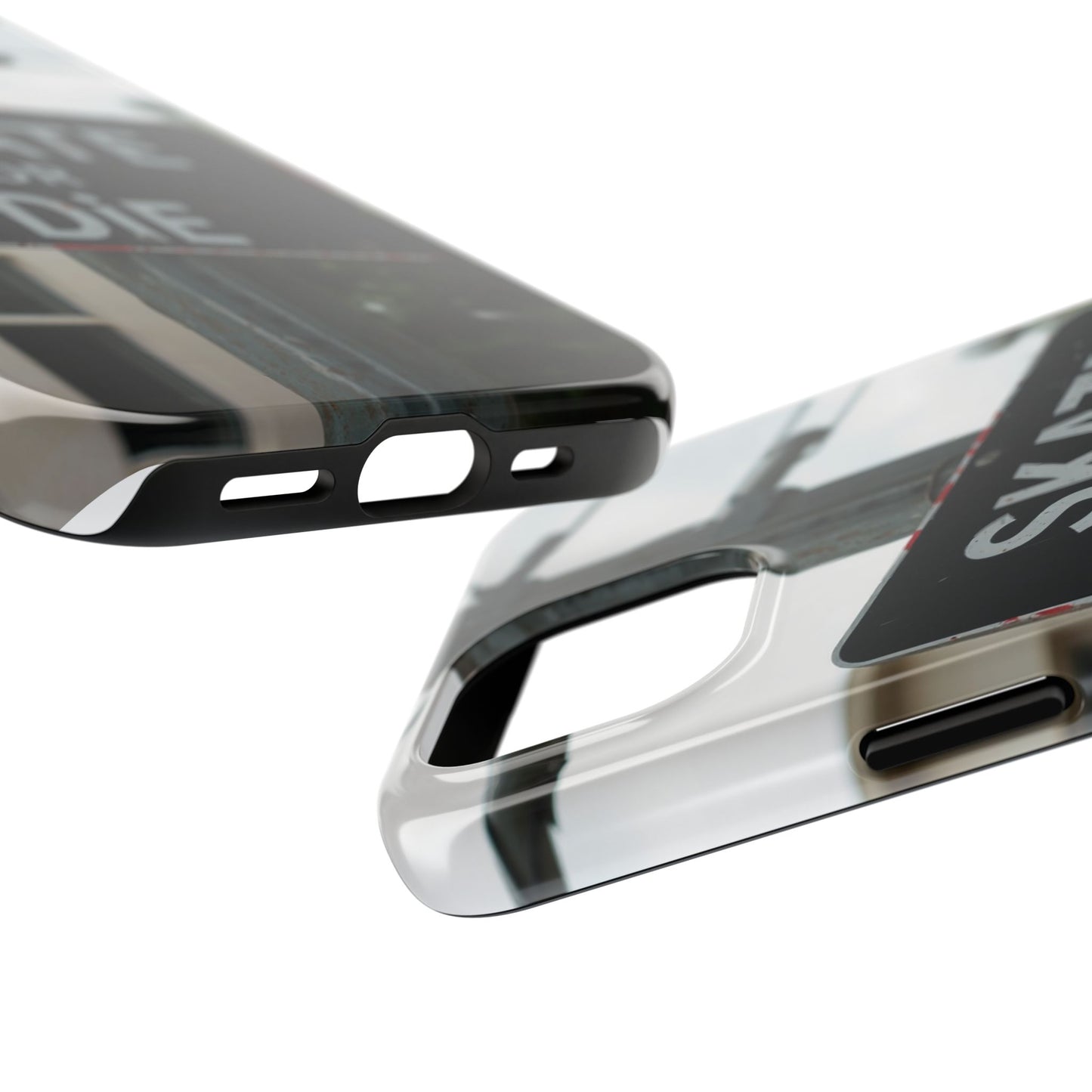 Black Sign Skate or Die Design - Tough Phone Case for iPhone
