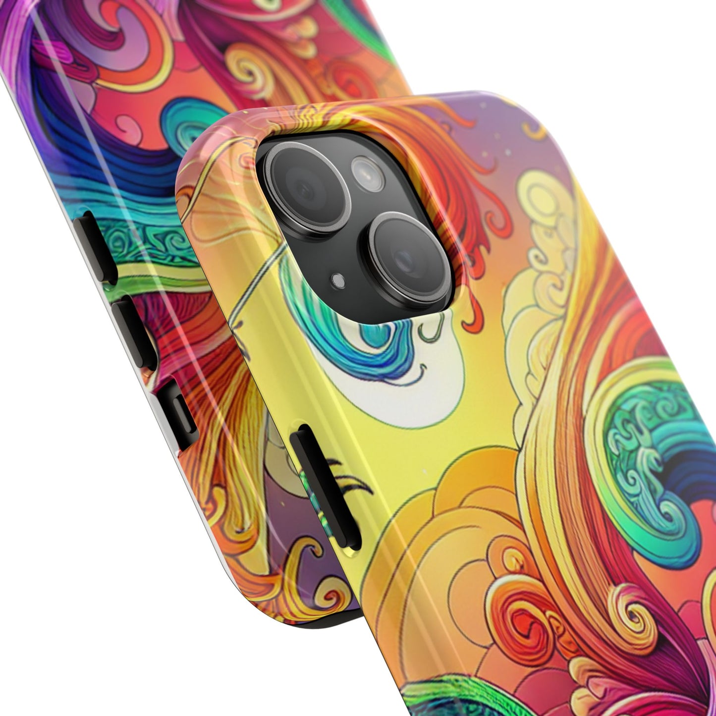 Fantasy Ocean Waves Tough Phone Case - Colorful Protective Cover - for iPhone