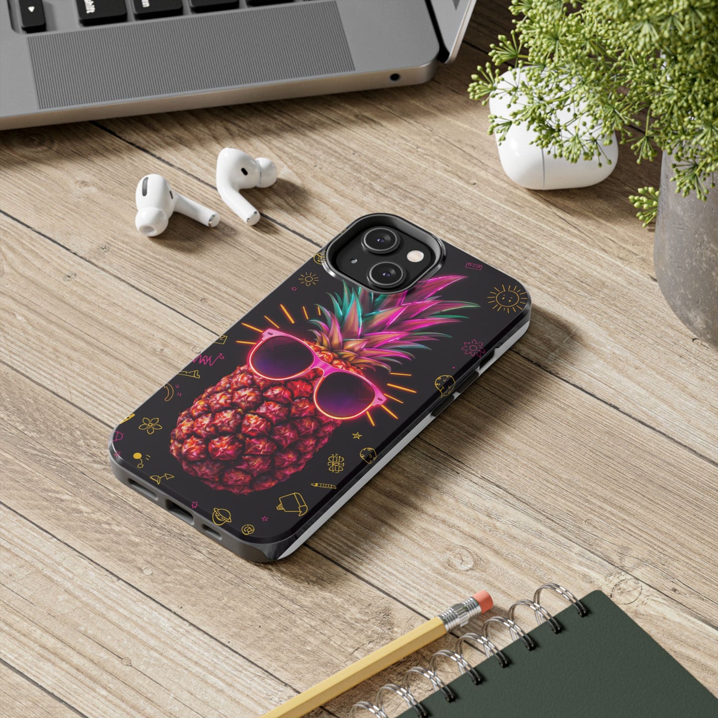 Tough Pineapple Phone Case - Cool, Vibrant Design Perfect for Summer Vibes