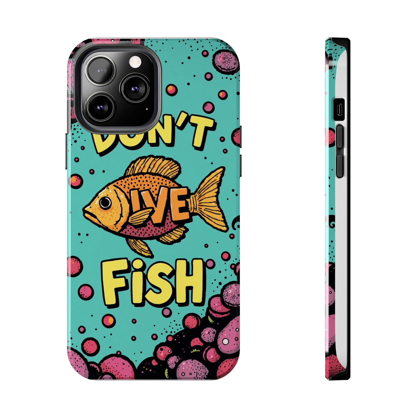 Catchy Fish-Themed Tough Phone Cases, Unique Gift for Fish Lovers, Durable Protection for Phones, Fun Aquatic Design, Ideal for Holidays