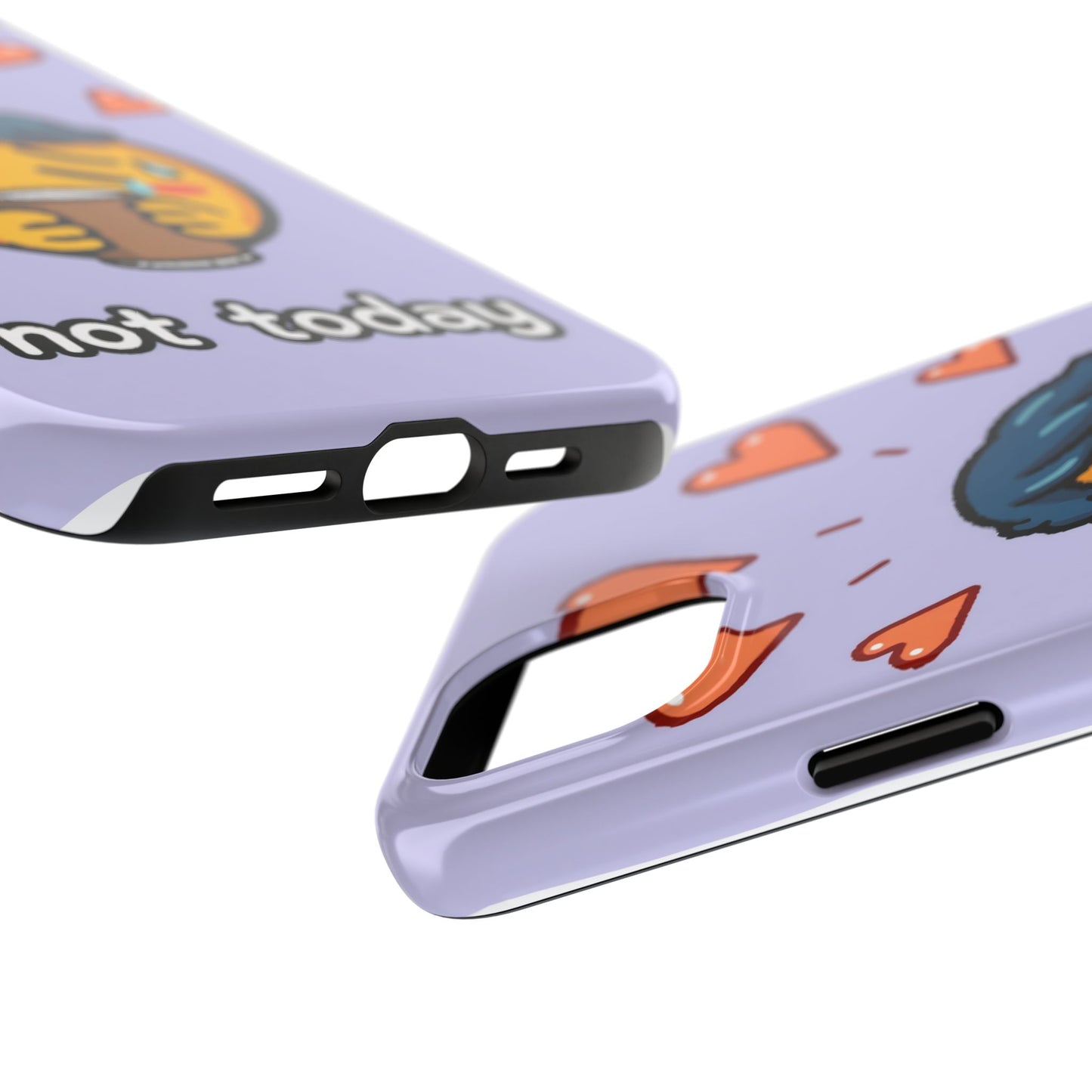Cute Tough Phone Case - 'Not Today' Emoji Design