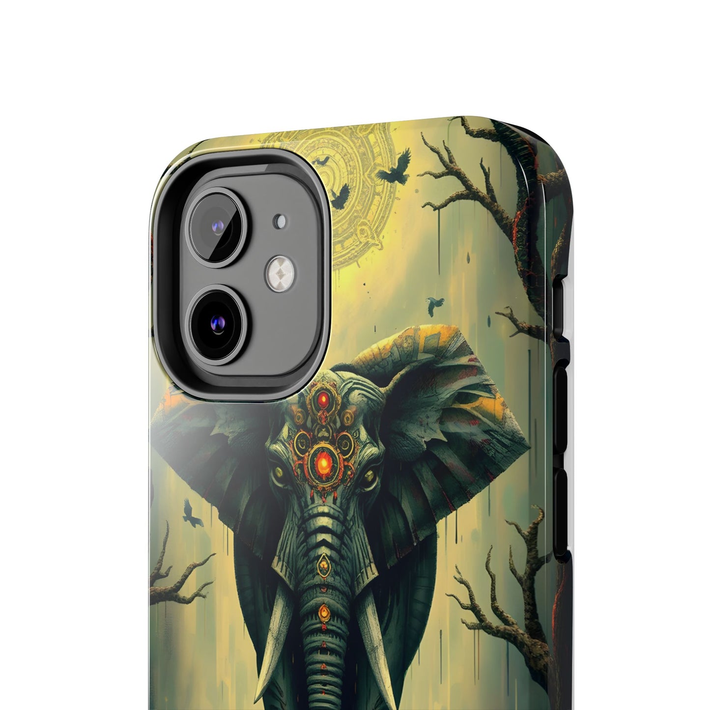 Mystical Forest Elephant Tough Phone Case | Vibrant Design for Nature Lovers - for iPhone