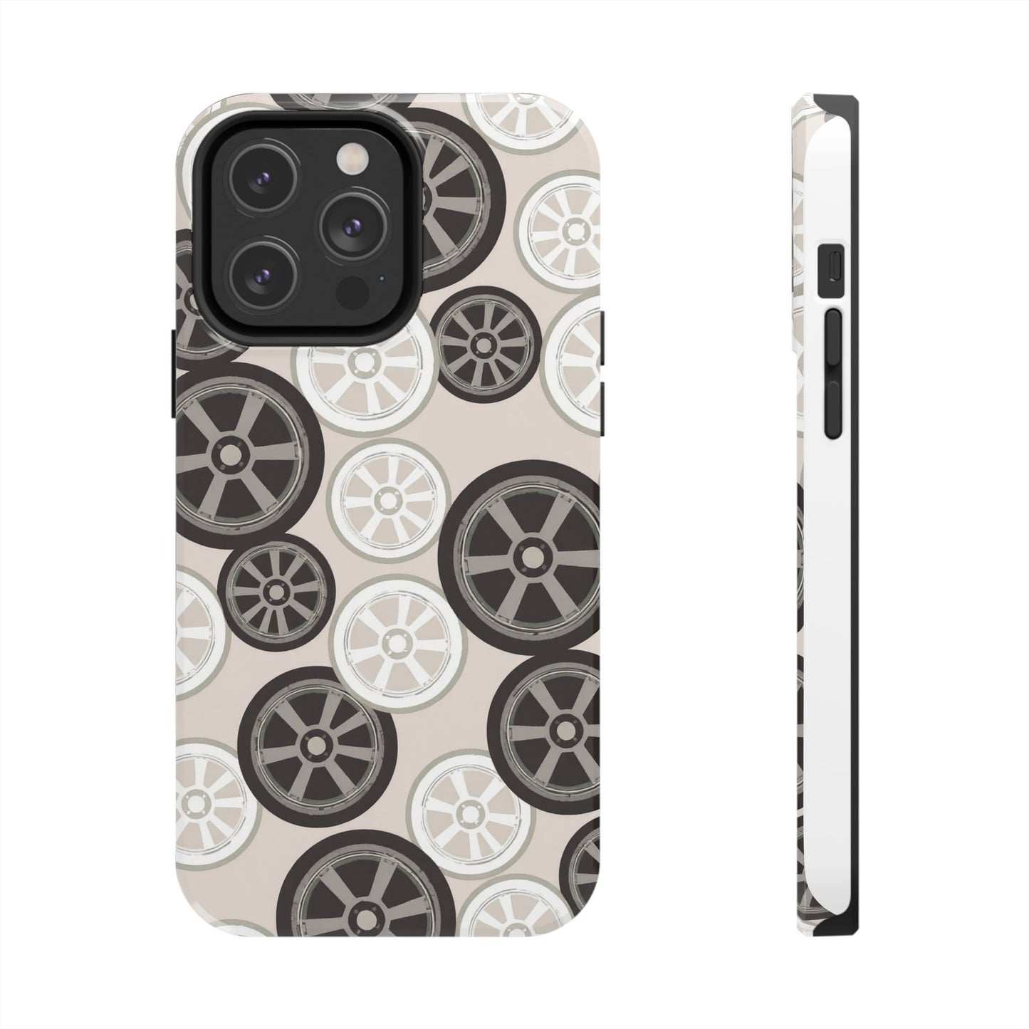 Racing Wheel Design Tough Phone Case – Durable Protection for Automotive Enthusiasts