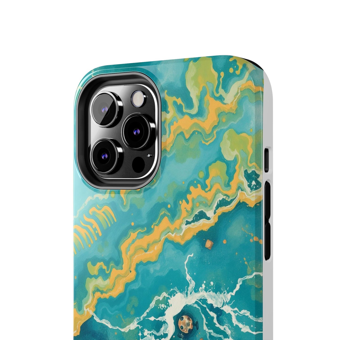 Ocean Wave Tough Phone Case – Durable Protection with Abstract Art Design