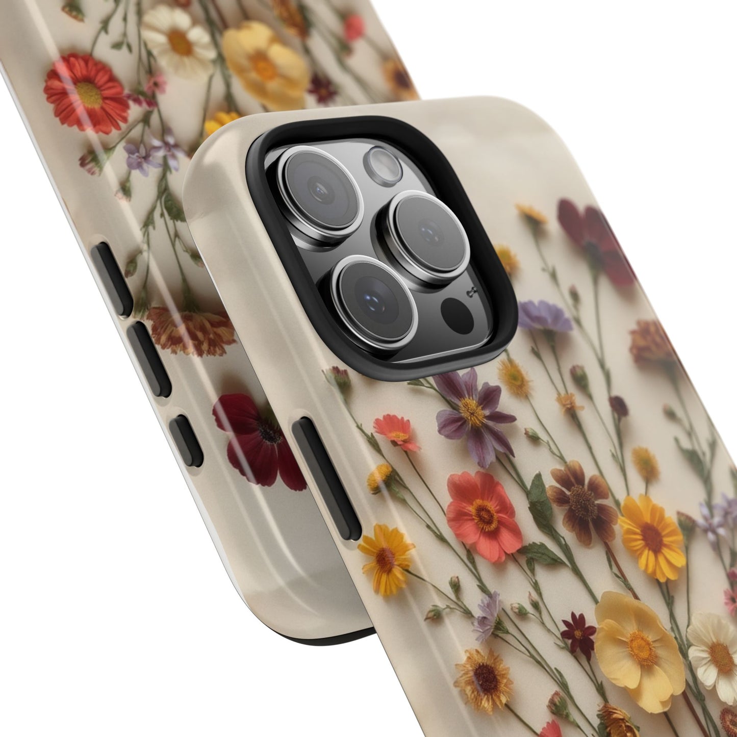 Floral Tough Phone Case - Durable Protection with Nature-Inspired Design
