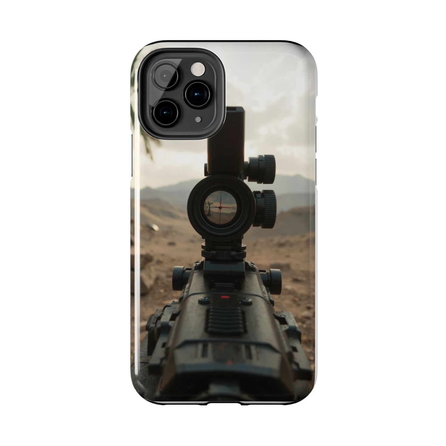 Tough Phone Case with Sniper Scope Design - Durable & Stylish Protection for Outdoors Enthusiasts