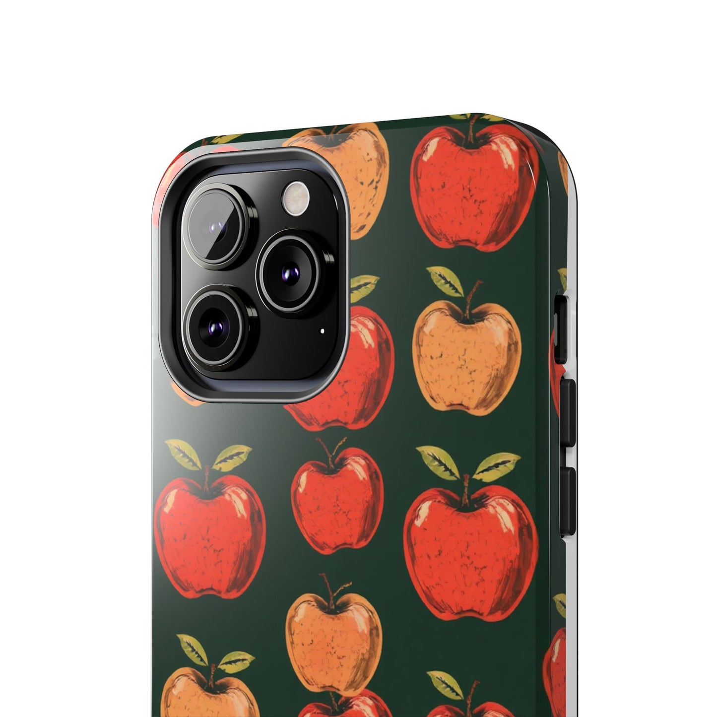 Apple Retro Pattern Tough Phone Case - Durable, Stylish, and Protective for Everyday Use - for iPhone