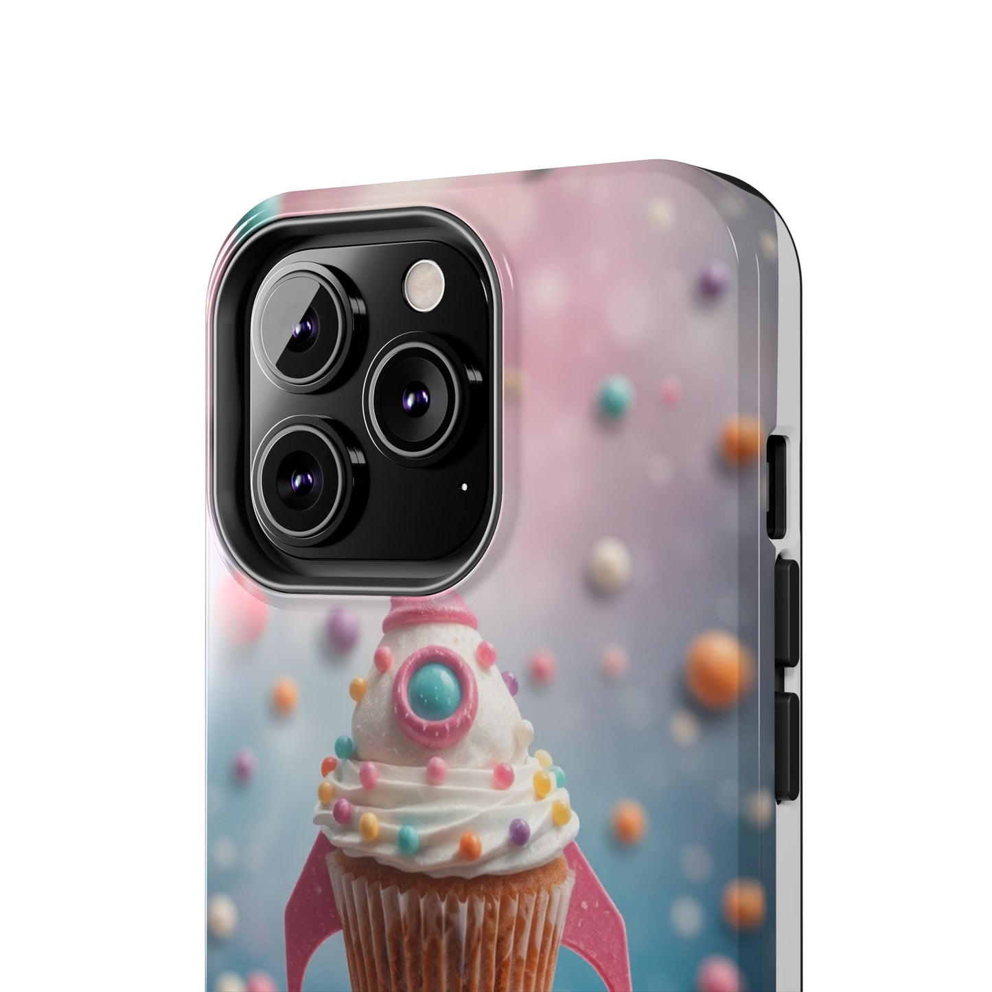 Whimsical Rocket Cupcake Phone Case - Fun Protective Case for Kids and Teens