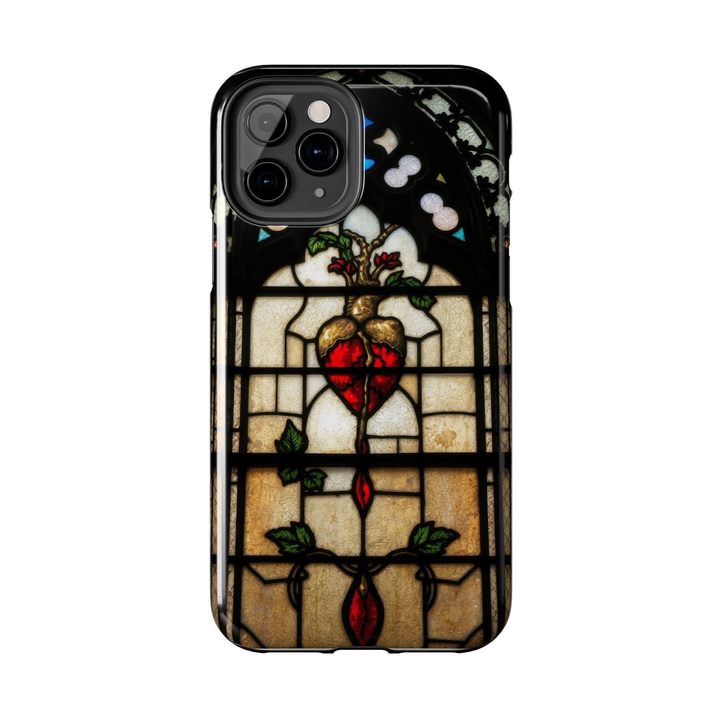 Stained Glass Heart Tough Phone Case - Unique Design for Protection & Style