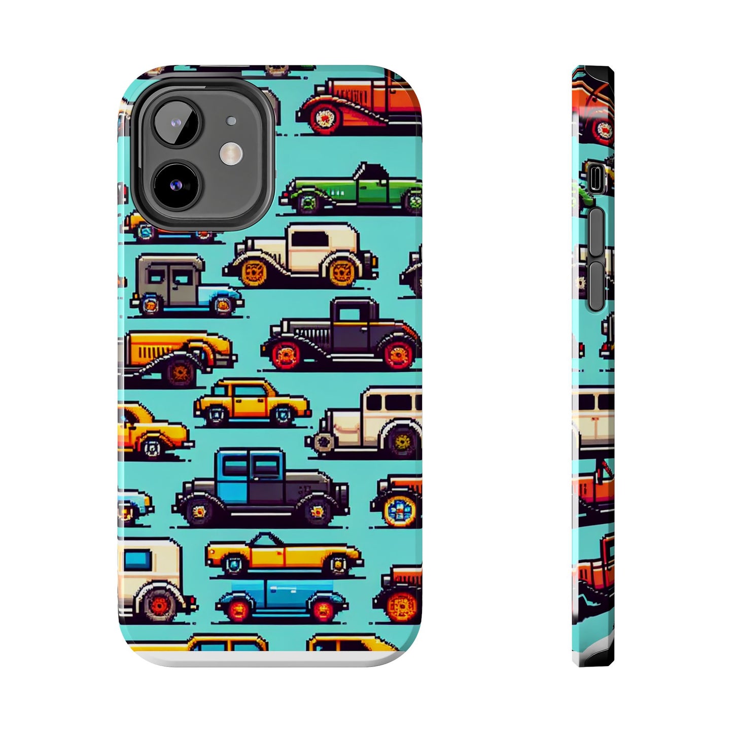 Retro Car Pixel Art Tough Phone Case - Durable & Stylish Protection - for iPhone