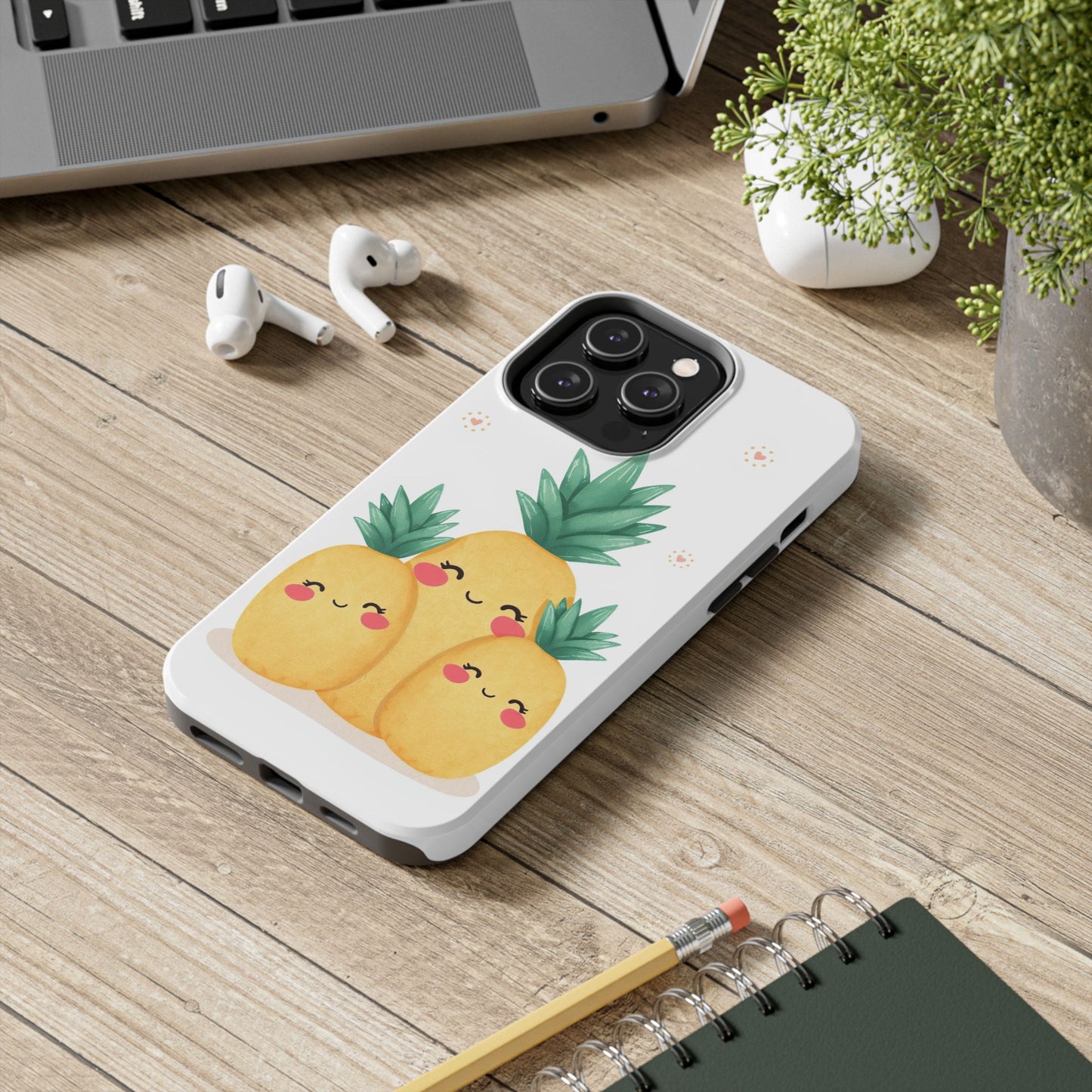 Cute Pineapple Tough Phone Cases | Fun Gift for Pineapple Lovers | Summer Vibes | Durable Phone Protection | Quirky Phone Accessory