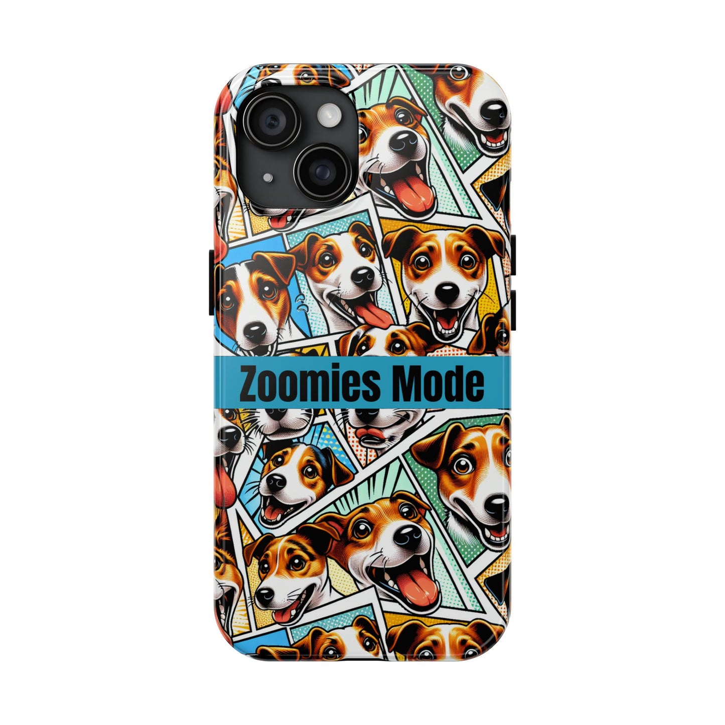 Zoomies Mode Jack Russell Tough Phone Case - Fun Dog Design Case for iPhone