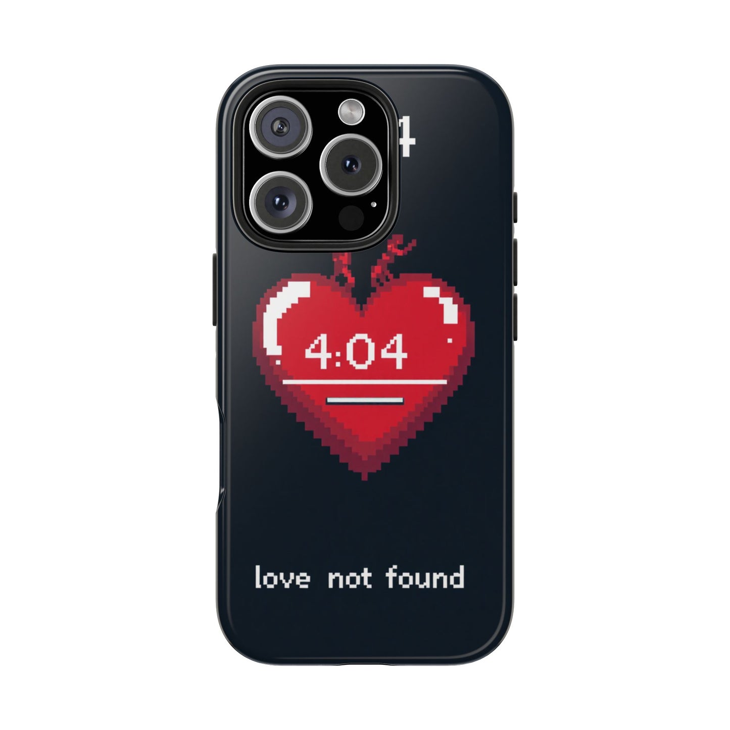 Vintage Pixel Heart Tough Phone Case - "404 Love Not Found" Design