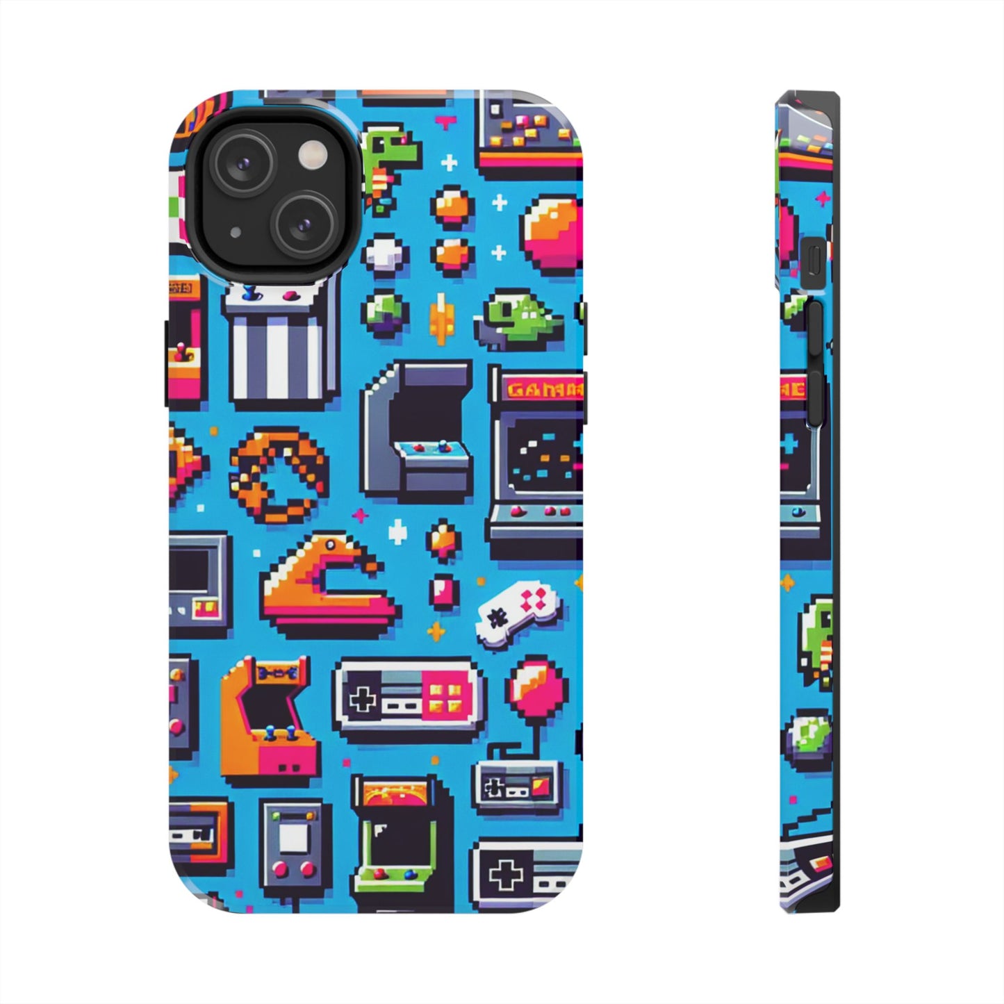Retro Gaming Tough Phone Case - Pixel Art Design for Gamers - for iPhone