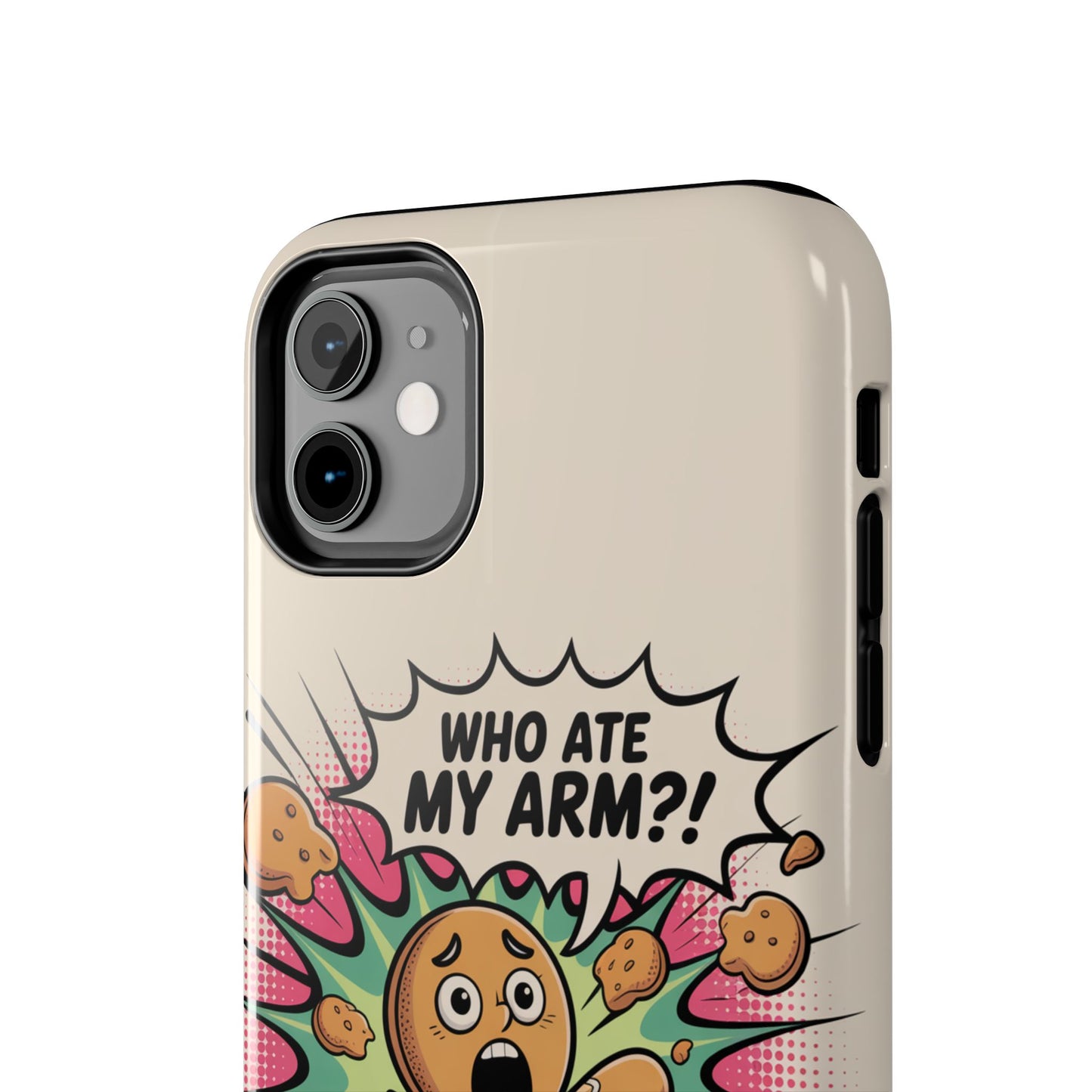 Funny Gingerbread Man Phone Case - Who Ate My Arm? Tough Protection