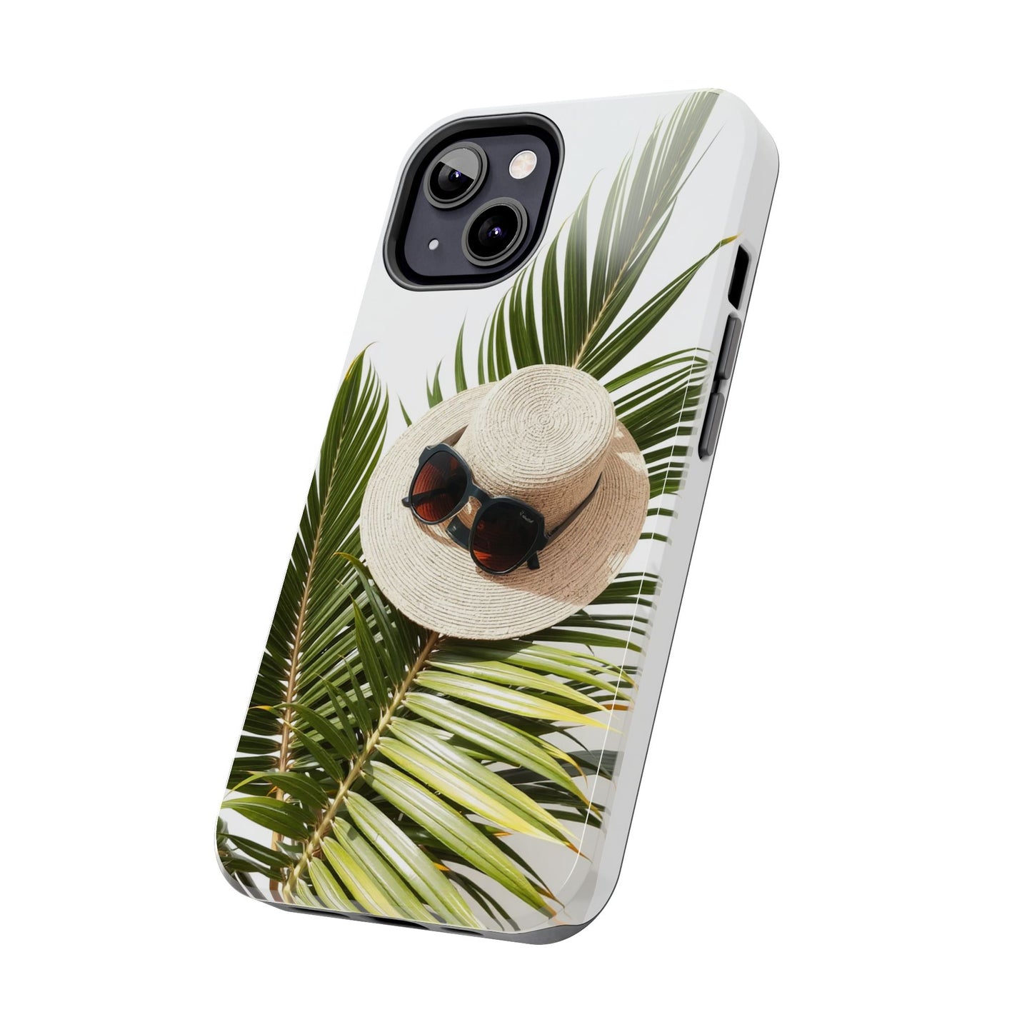 Tropical Phone Case - Summer Vibes with Hat & Sunglasses Design