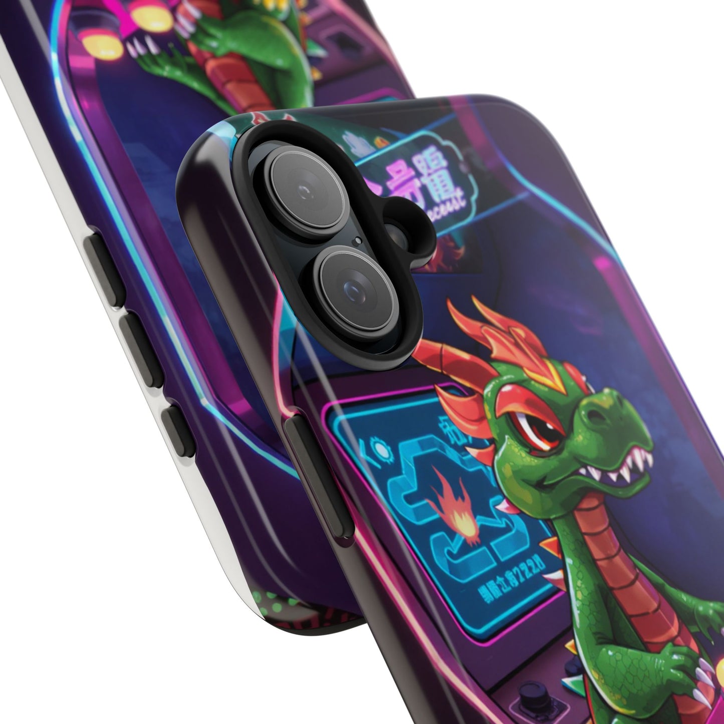 Retro Gamer Tough Phone Case with Dragon Design