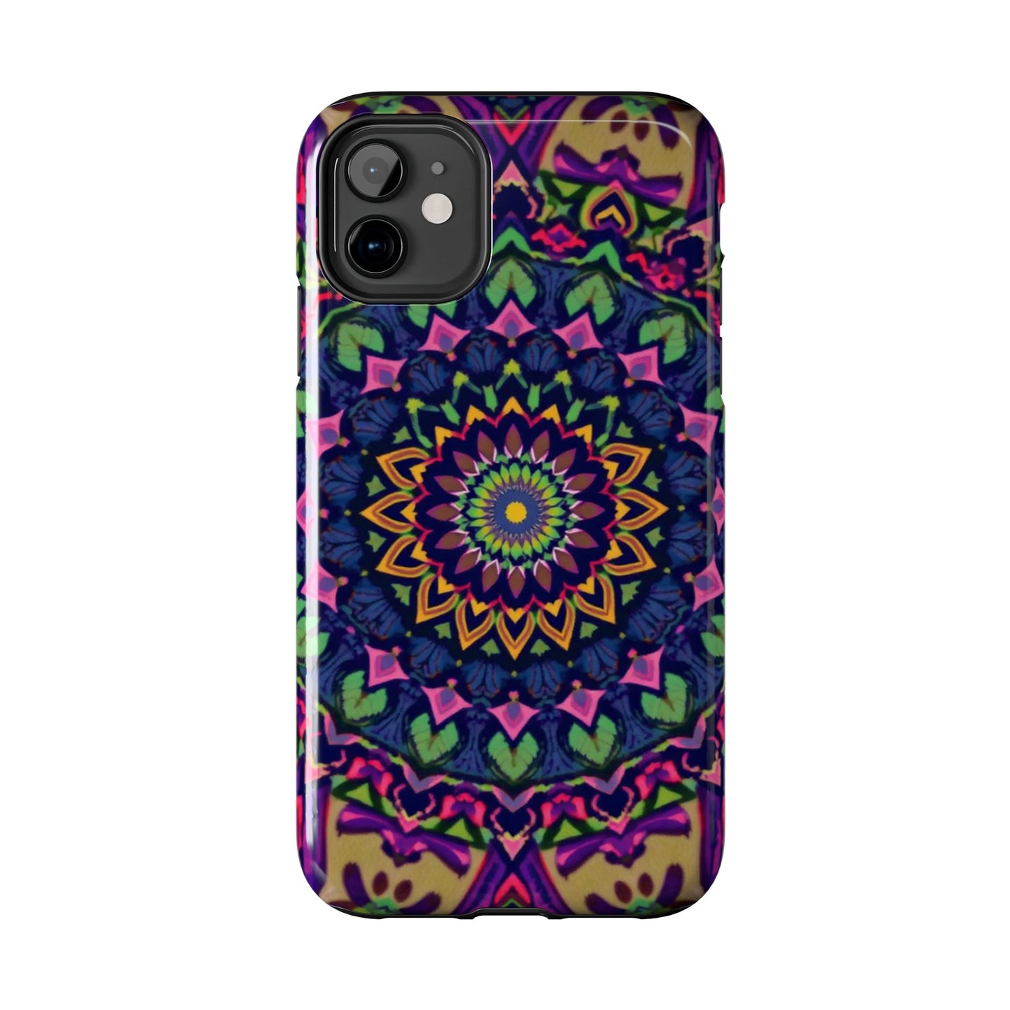 Vibrant Mandala Tough Phone Case - Colorful, Purple Fusion, Durable Protection for Your Device - for iPhone