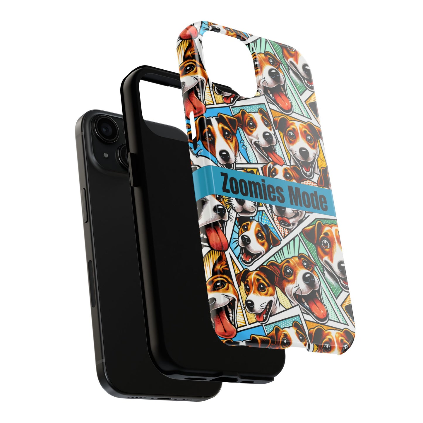 Zoomies Mode Jack Russell Tough Phone Case - Fun Dog Design Case for iPhone