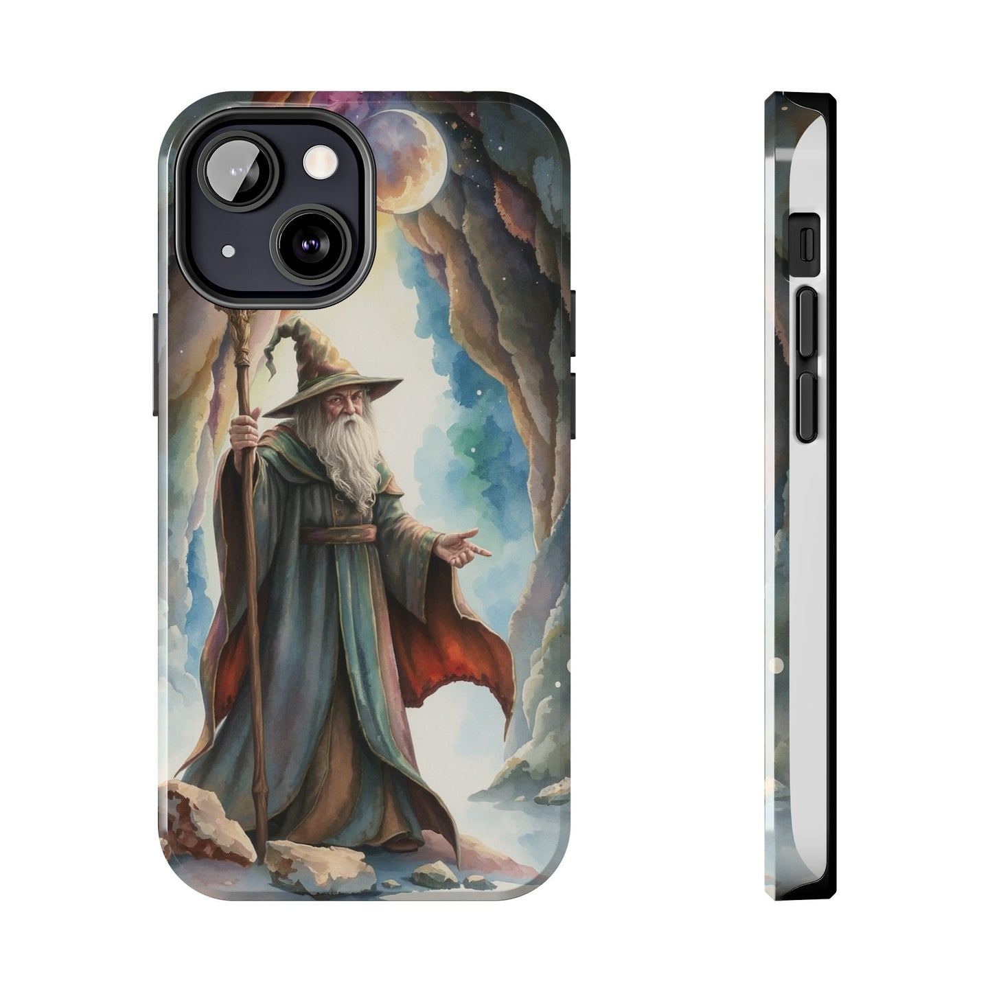 Magical Wizard Phone Case - Tough, Durable Phone Cover for Fantasy Lovers, Geek Gift, Unique Design, Celestial Phone Accessory