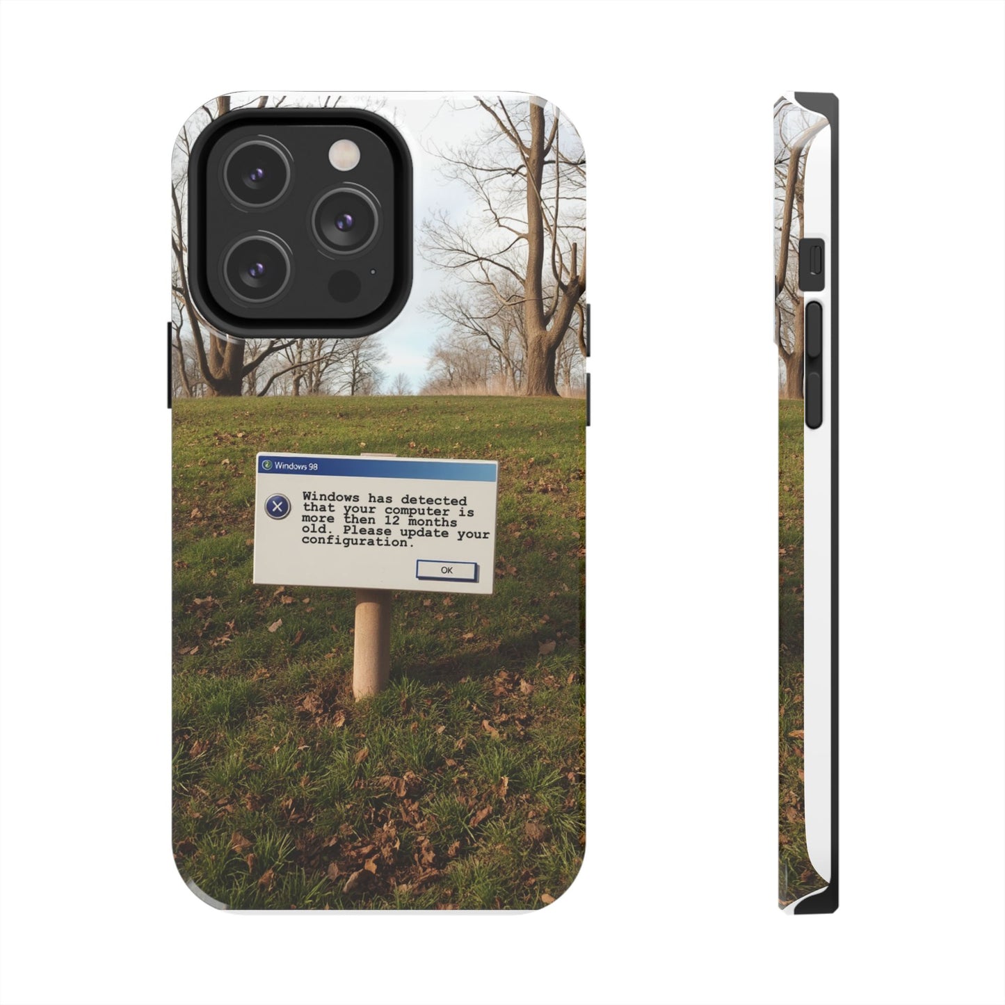 Durable Phone Case with Windows 98 Error Message Design - Perfect Gift for Tech Lovers