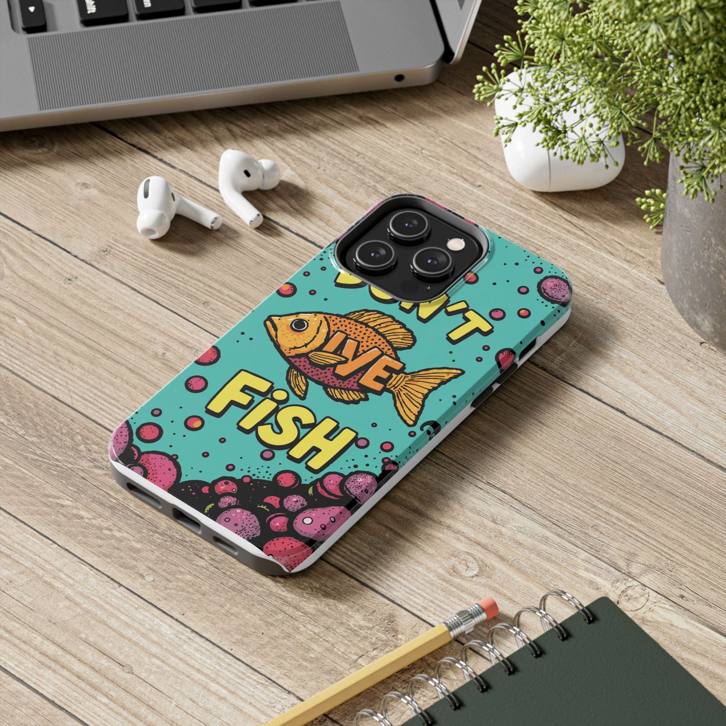 Catchy Fish-Themed Tough Phone Cases, Unique Gift for Fish Lovers, Durable Protection for Phones, Fun Aquatic Design, Ideal for Holidays