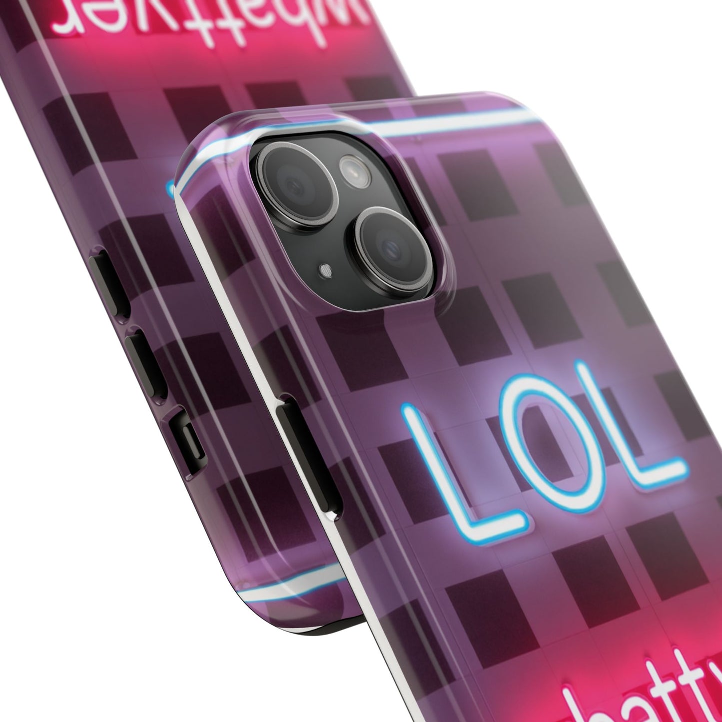 Neon Vibe Tough Phone Case - 'LOL Whatevr' Design for Trendsetters