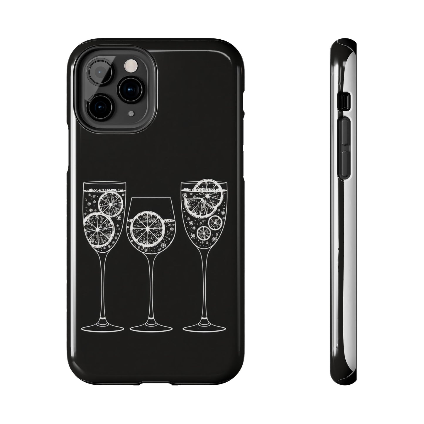 Stylish Tough Phone Cases with Citrus Glass Design, Protective Cases for Parties, Summer Events, and Everyday Use
