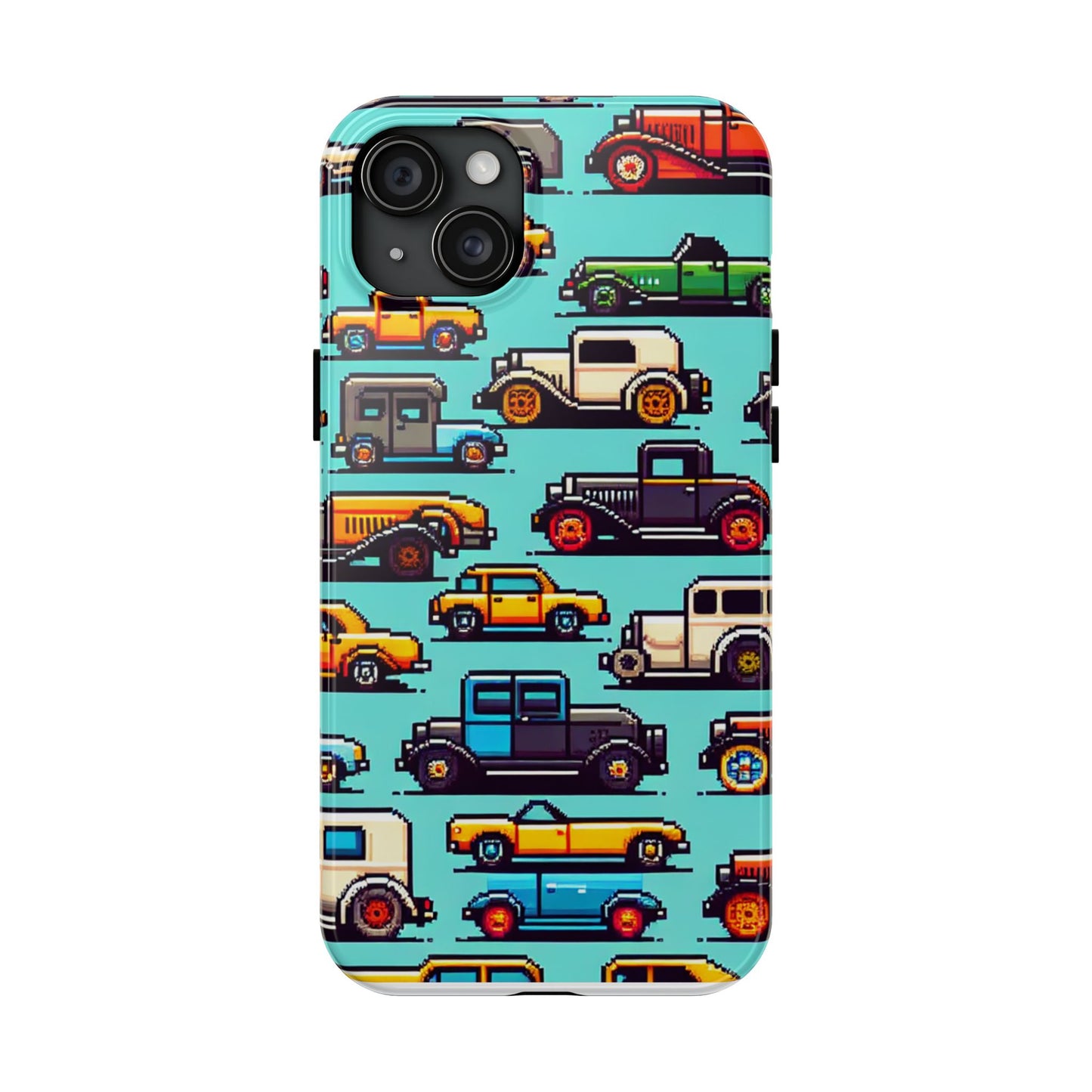 Retro Car Pixel Art Tough Phone Case - Durable & Stylish Protection - for iPhone