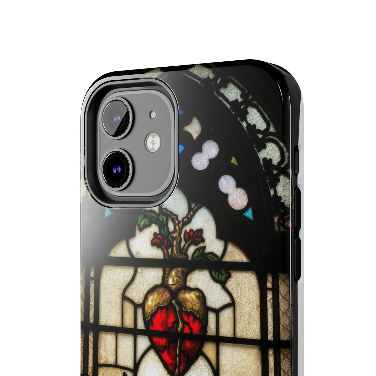Stained Glass Heart Tough Phone Case - Unique Design for Protection & Style