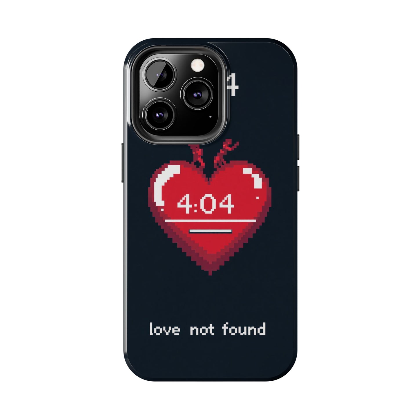 Vintage Pixel Heart Tough Phone Case - "404 Love Not Found" Design
