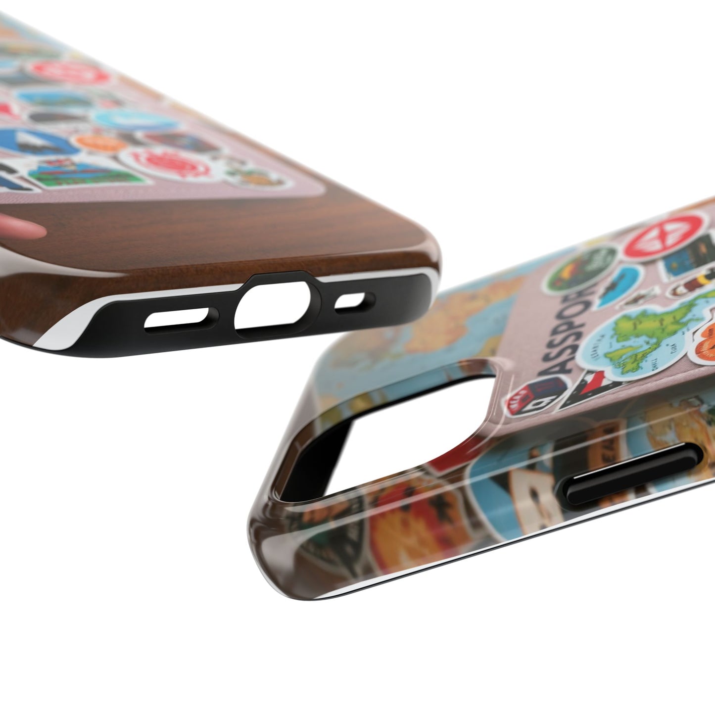 Adventure Stickers Phone Case - Tough Protection for Travel Lovers