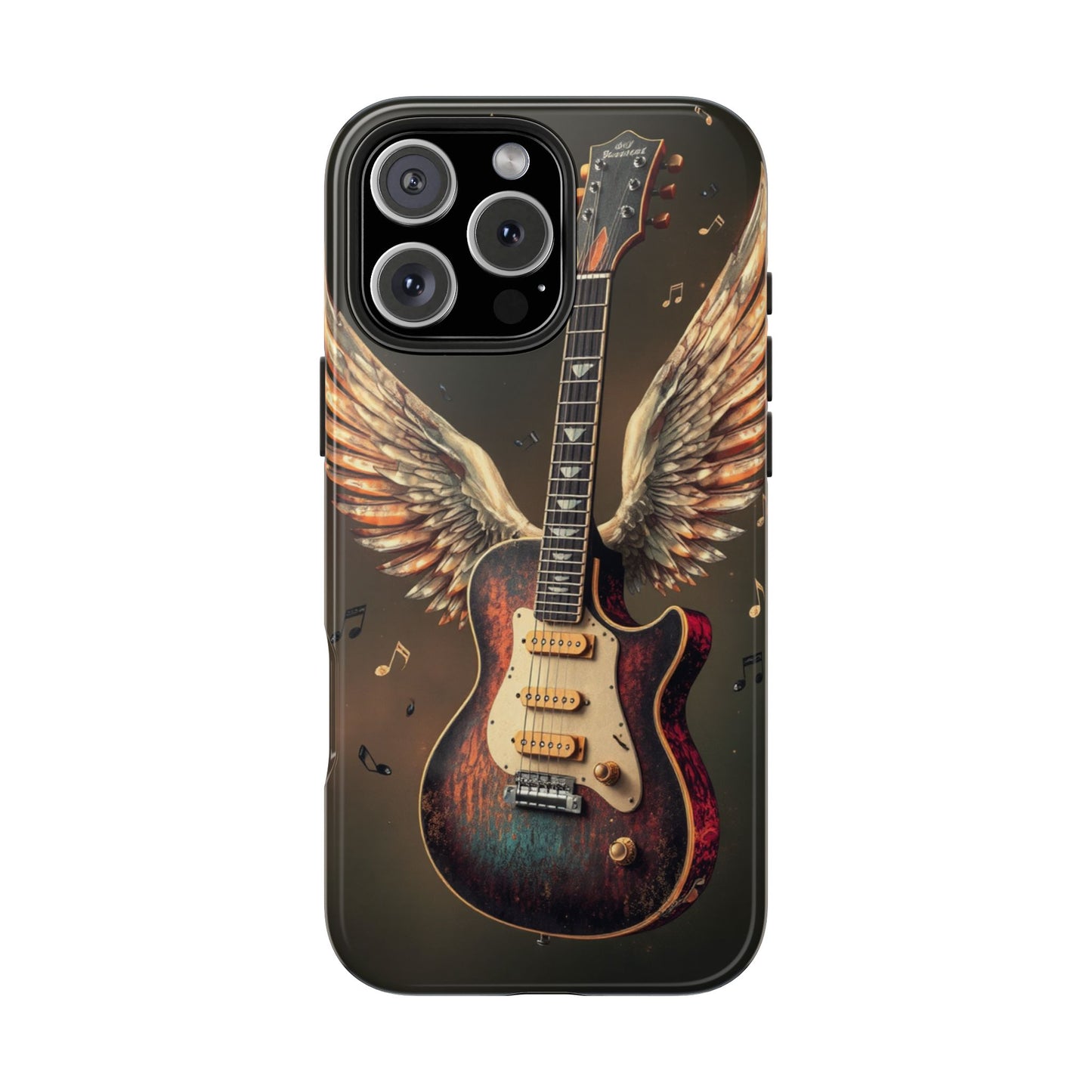 Inspirational Guitar Wing Phone Case - Tough Protection for Music Lovers