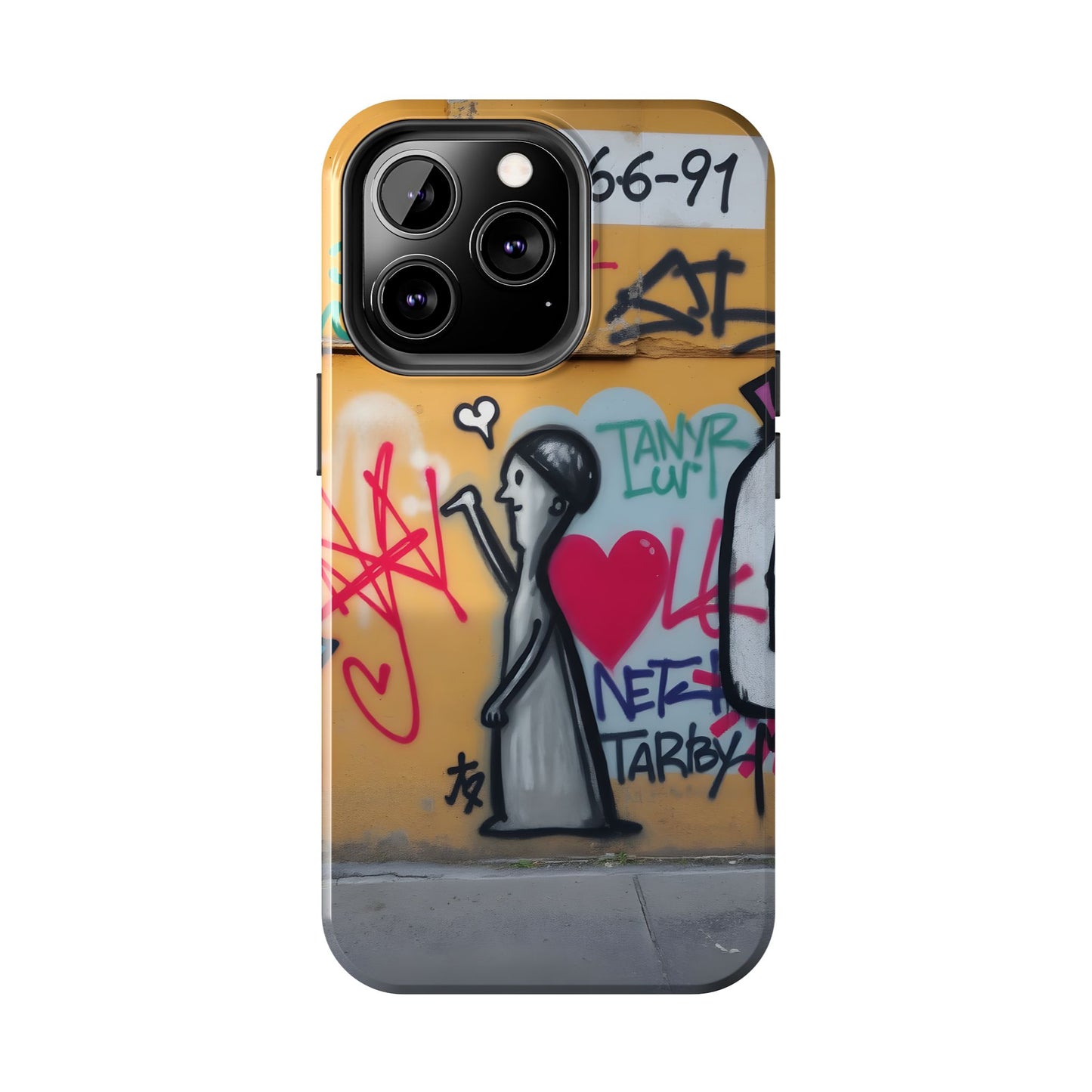 Urban Cupid Graffiti Tough Phone Case - Durable Protection with Street Art Vibe - for iPhone