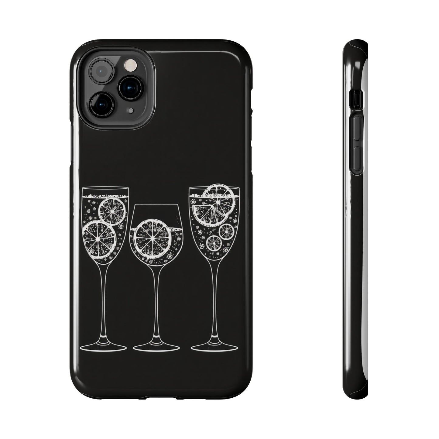 Stylish Tough Phone Cases with Citrus Glass Design, Protective Cases for Parties, Summer Events, and Everyday Use